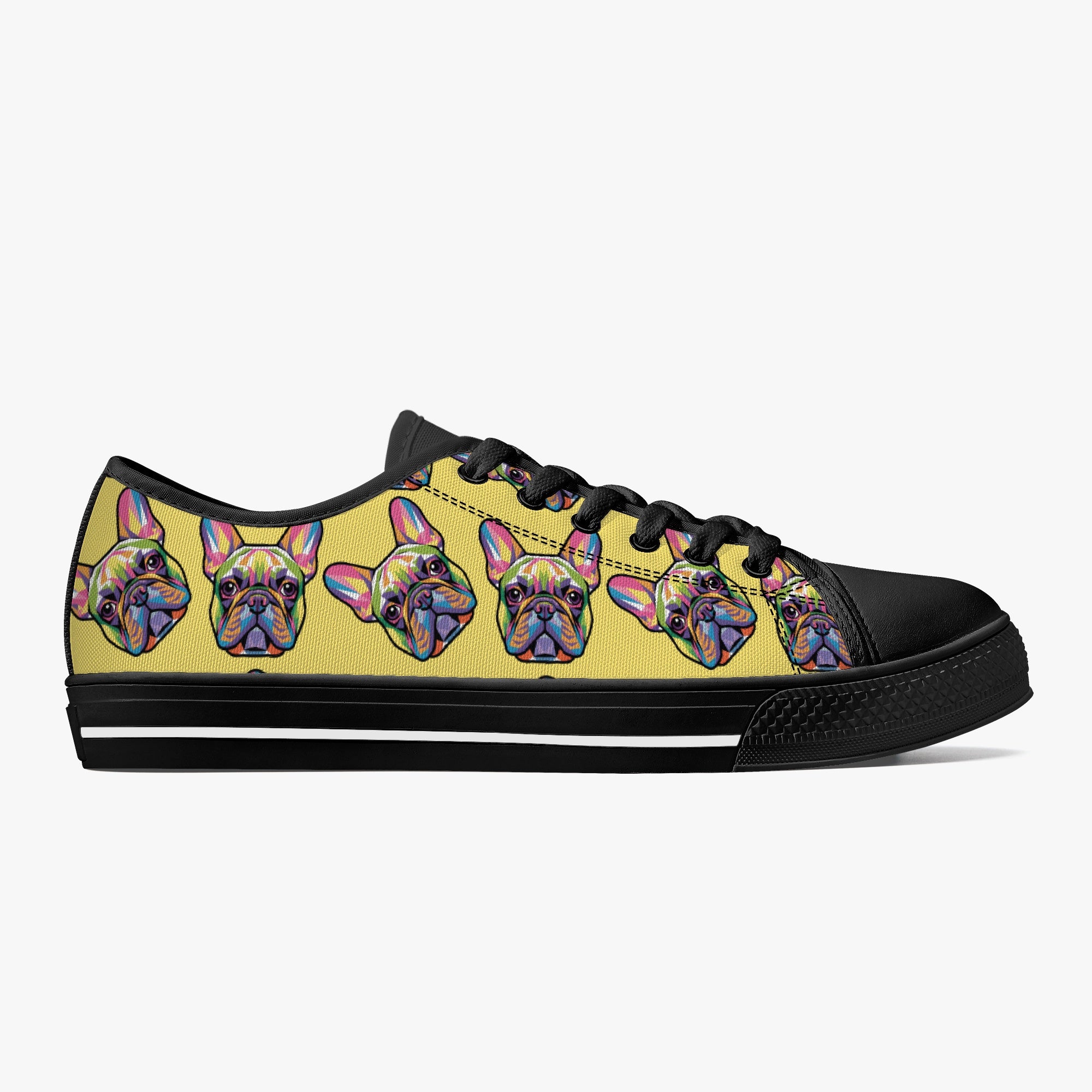 French Bulldog Low-Top Casual Footwear for Frenchie Fans-fadou