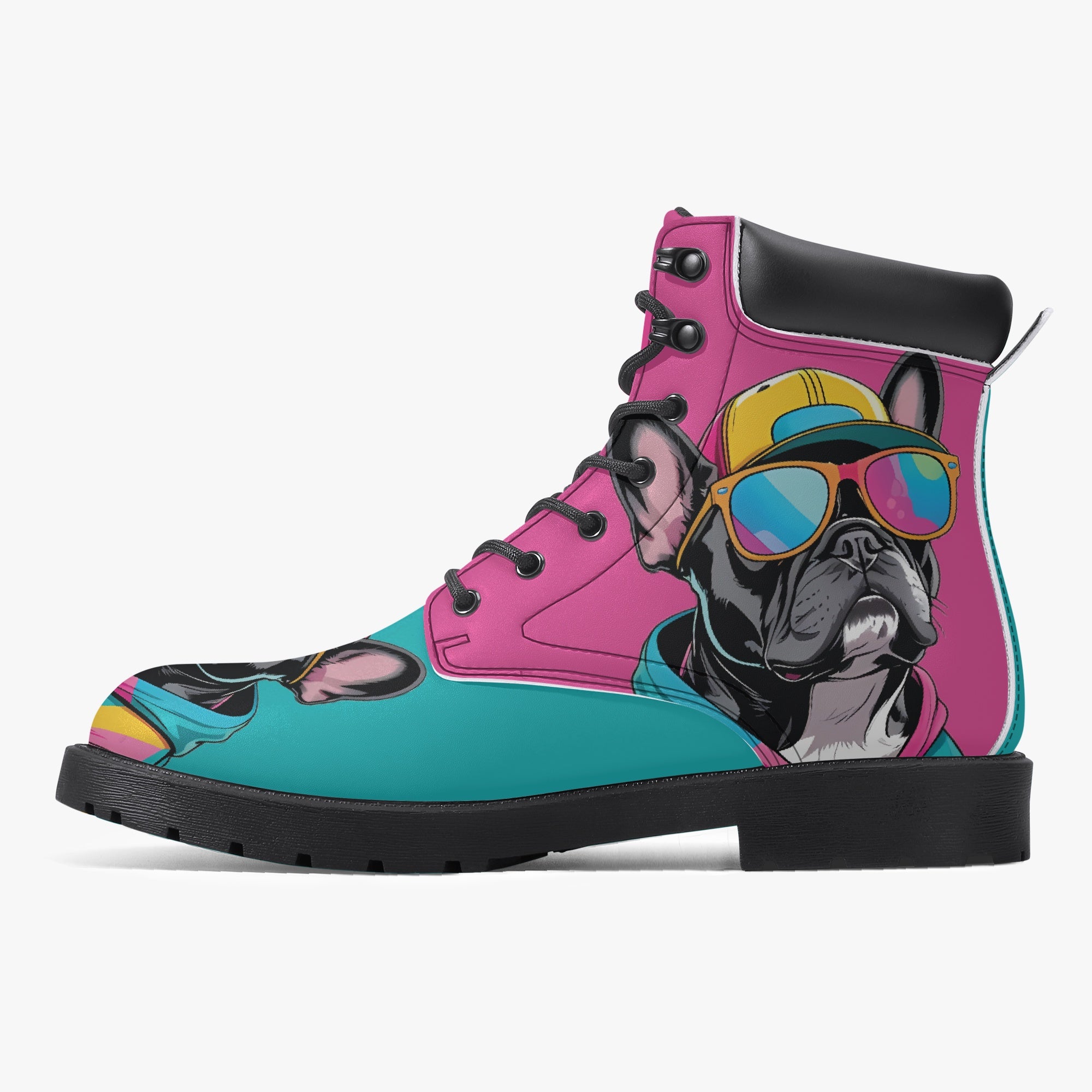 French Bulldog Leather Leather Boots for Frenchie Enthusiasts-fadou