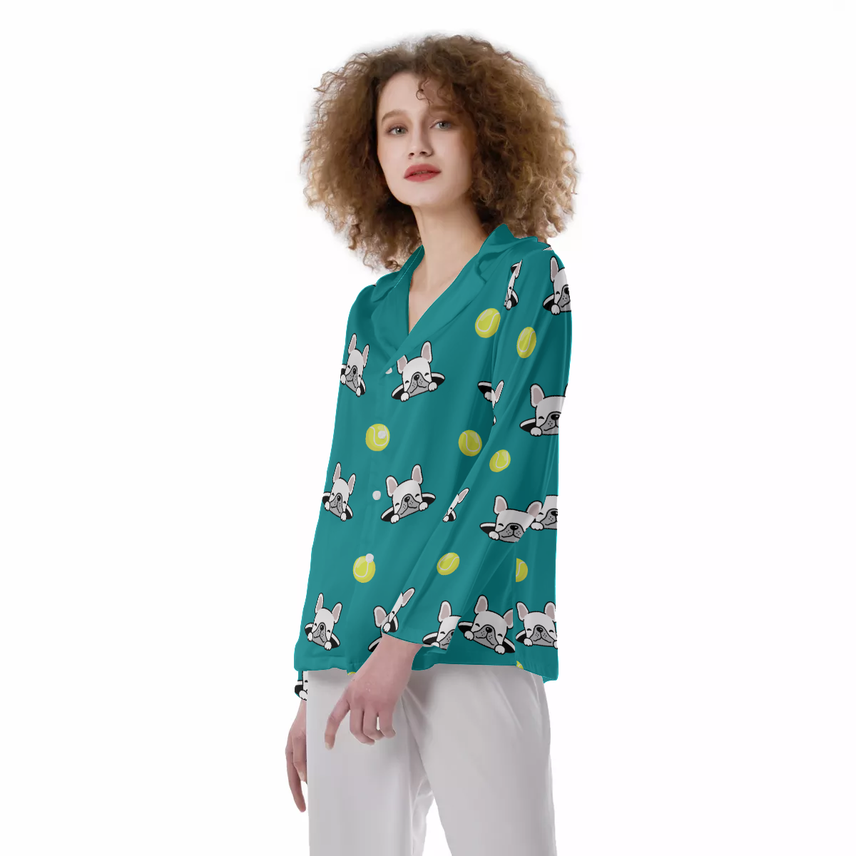 LUCY French Bulldog Cozy Pajama Set for Dog Moms & Dads-fadou