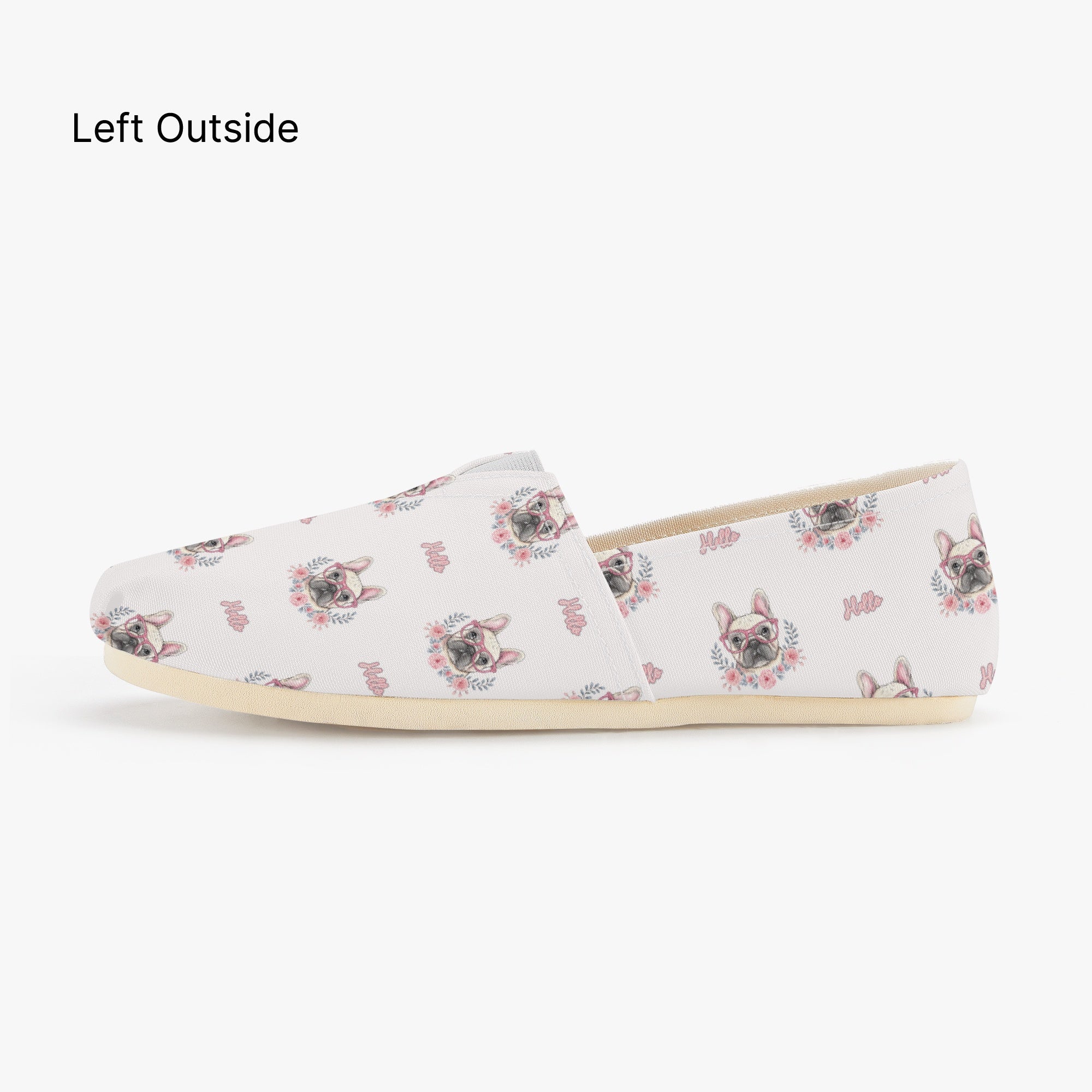 French Bulldog Casual Canvas Sneakers for Bulldog Owners-fadou