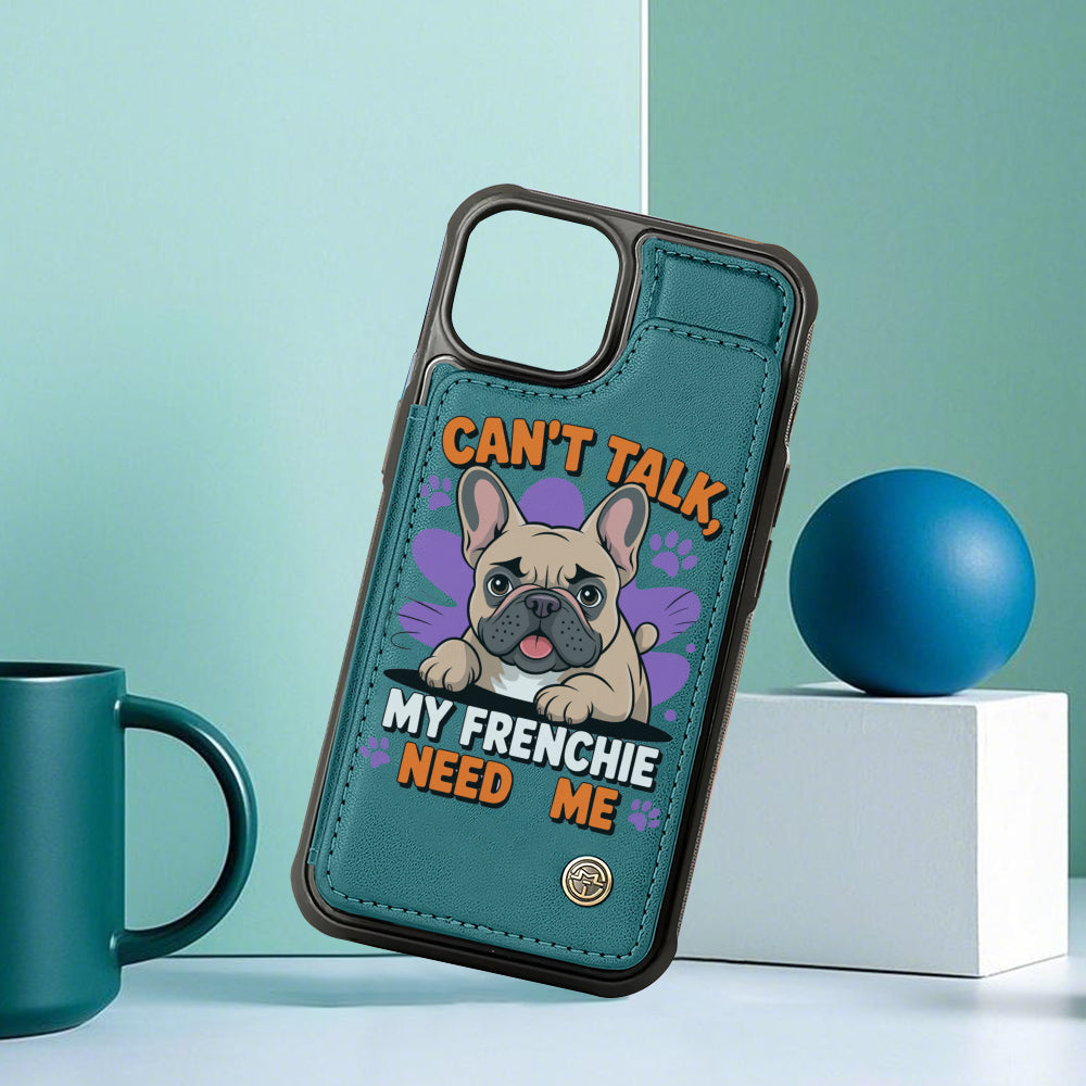 Ginger French Bulldog Slim Wallet for Frenchie Enthusiasts-fadou