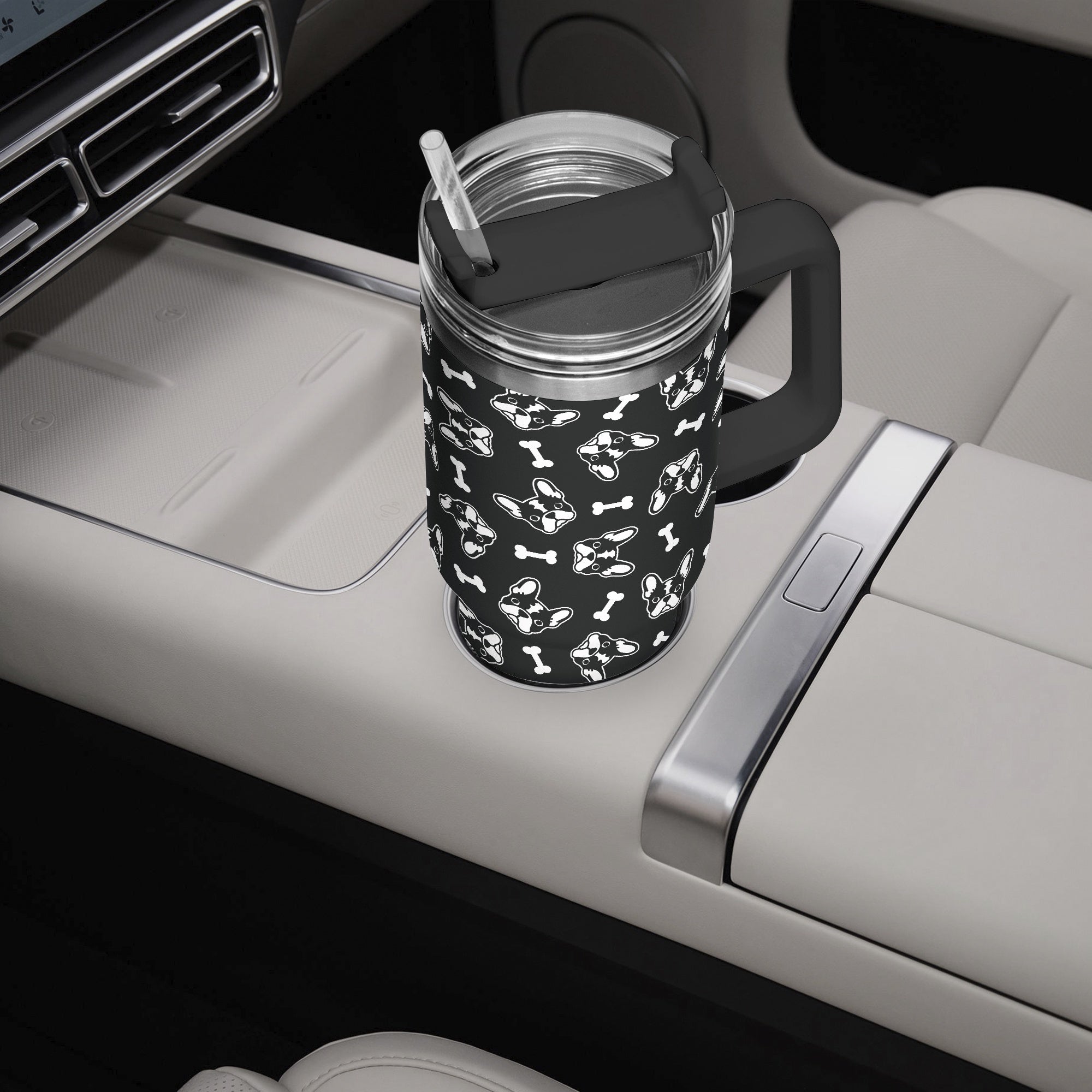 Cort French Bulldog Stainless Tumbler for Bulldog Owners-fadou