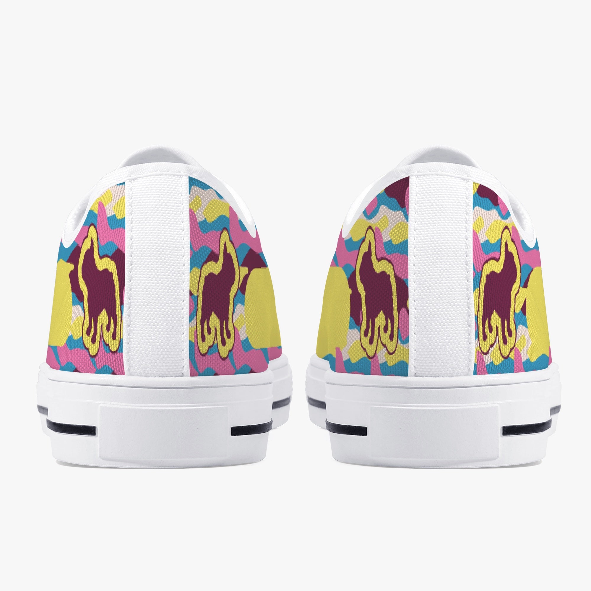 French Bulldog Personalized Canvas Sneakers for Everyday Wear-fadou