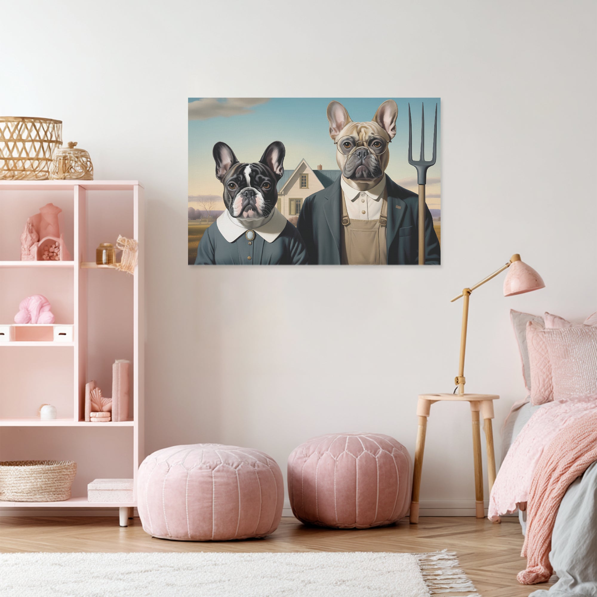 French Bulldog Adorable Framed Poster for Everyday Wear-fadou