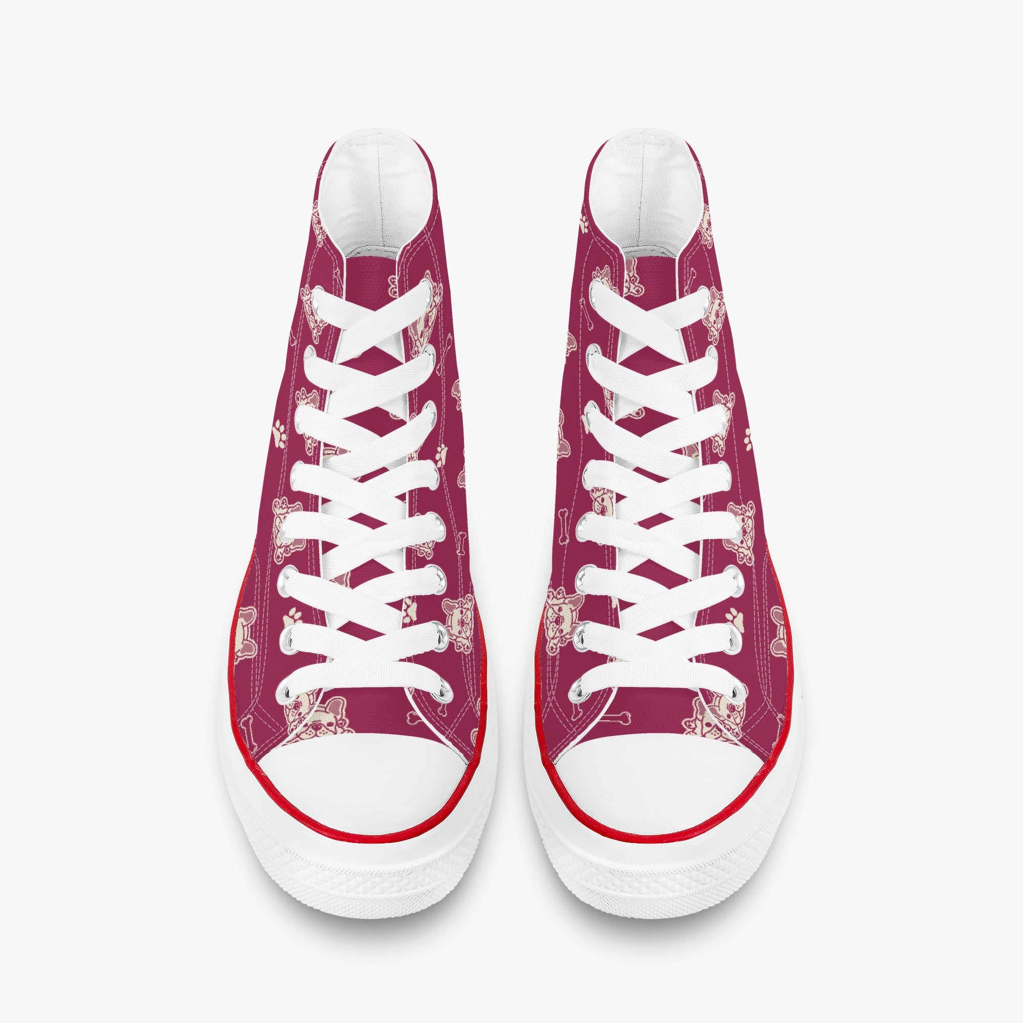 French Bulldog High-Top Casual Footwear for Bulldog Owners-fadou