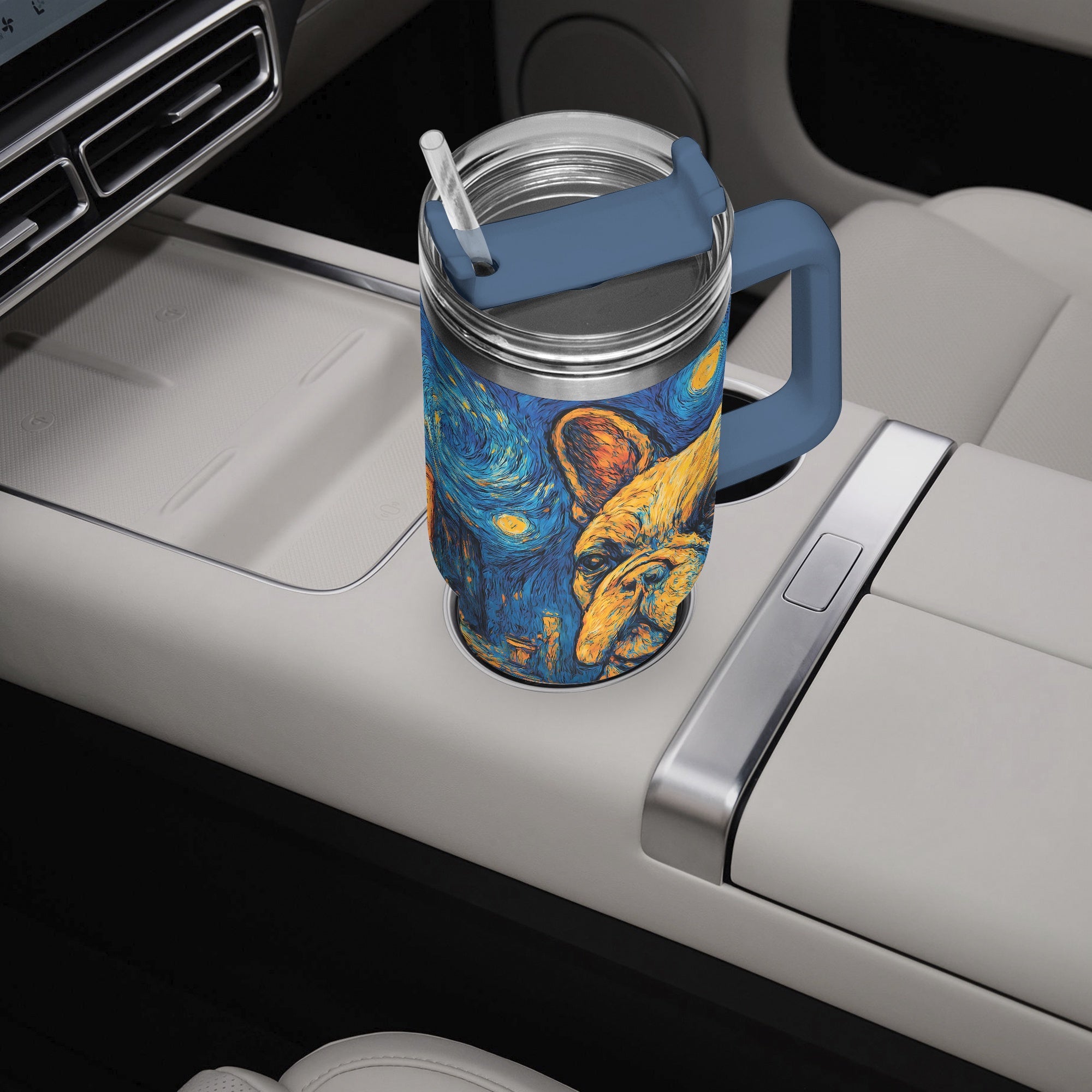 Reuben French Bulldog Stainless Tumbler for Everyday Wear-fadou
