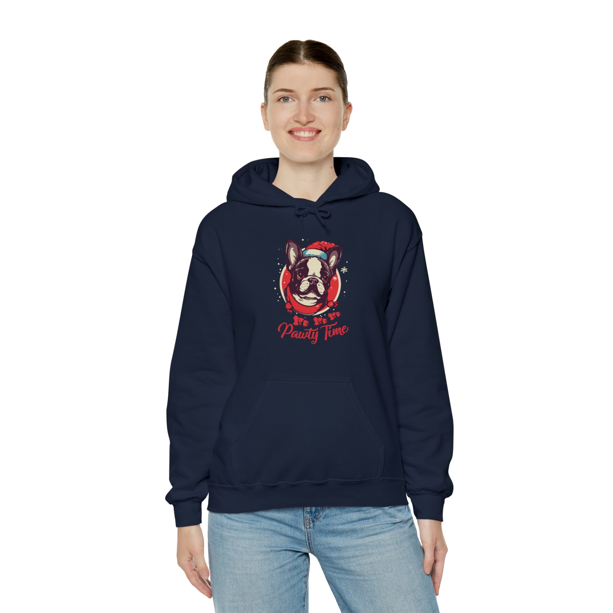 Pawty French Bulldog Dog Mom Hoodie for Dog Moms & Dads-fadou