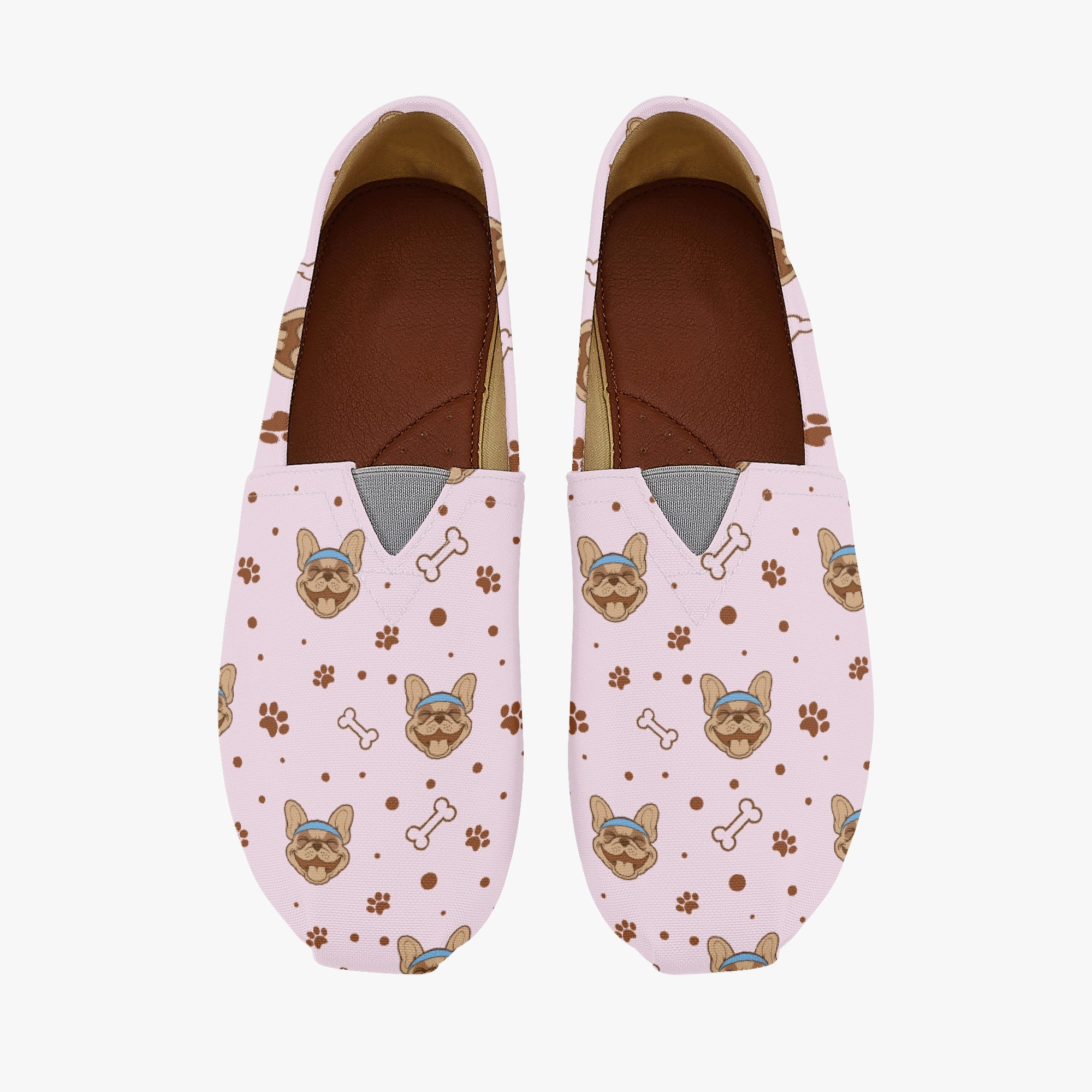 French Bulldog Casual Canvas Sneakers for Dog Moms & Dads-fadou