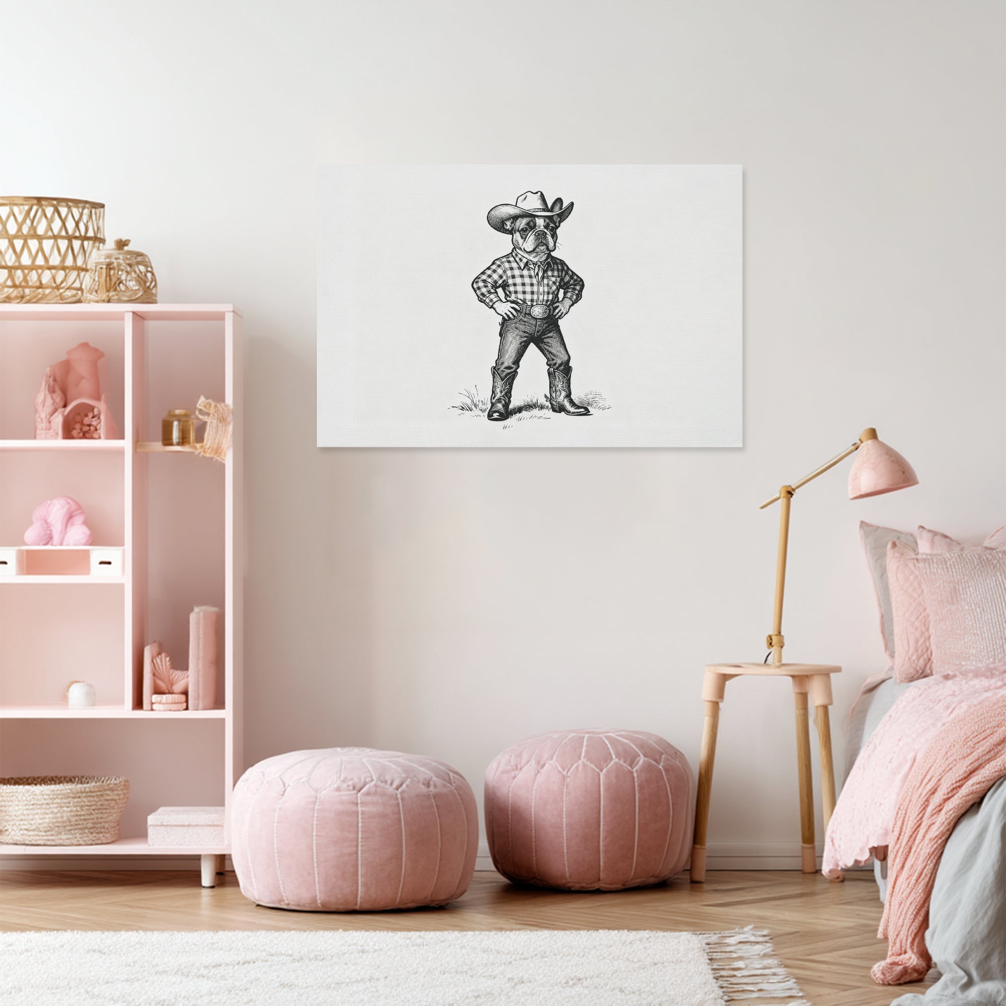 French Bulldog Adorable Decorative Canvas for Frenchie Fans-fadou