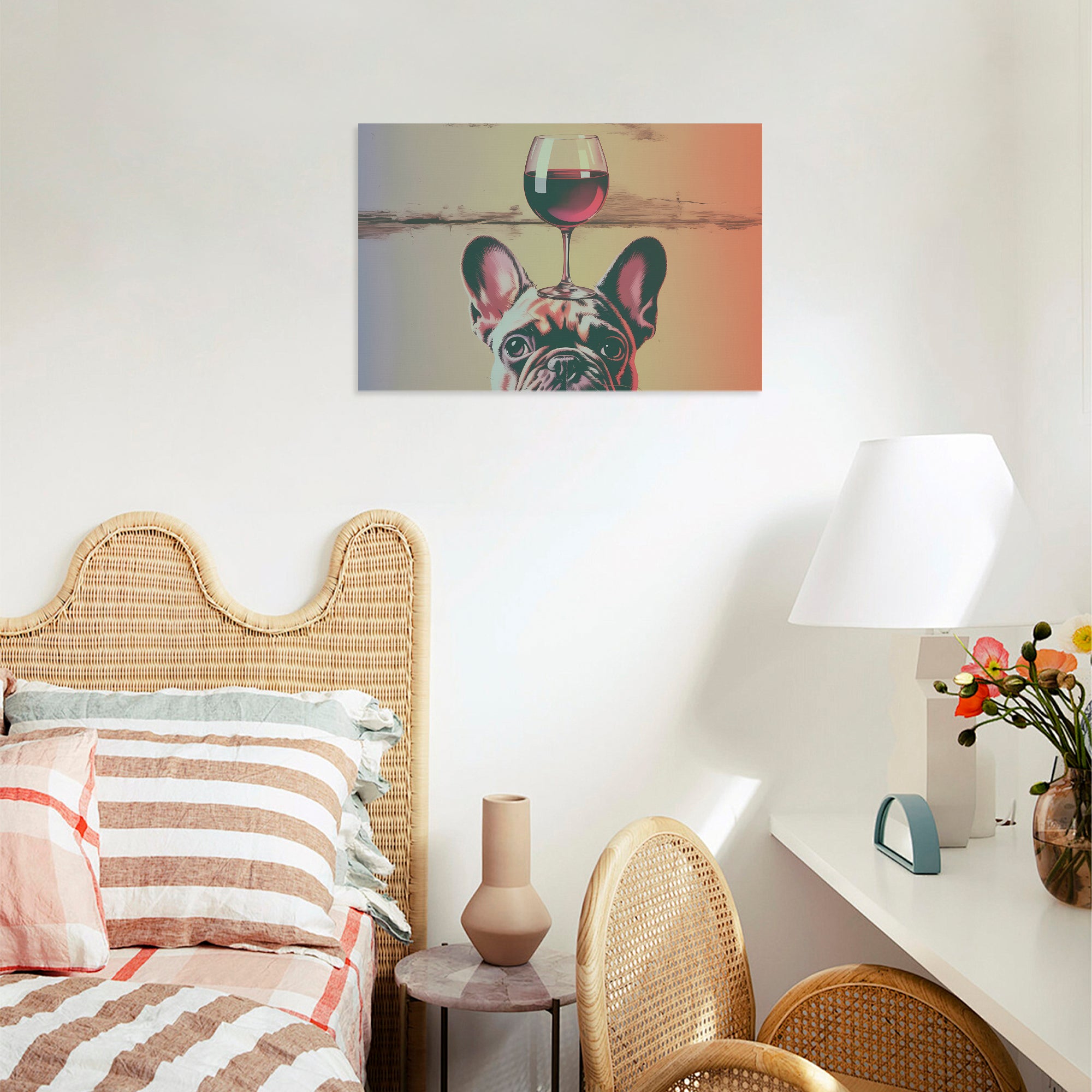 French Bulldog Adorable Decorative Canvas for Dog Lovers-fadou