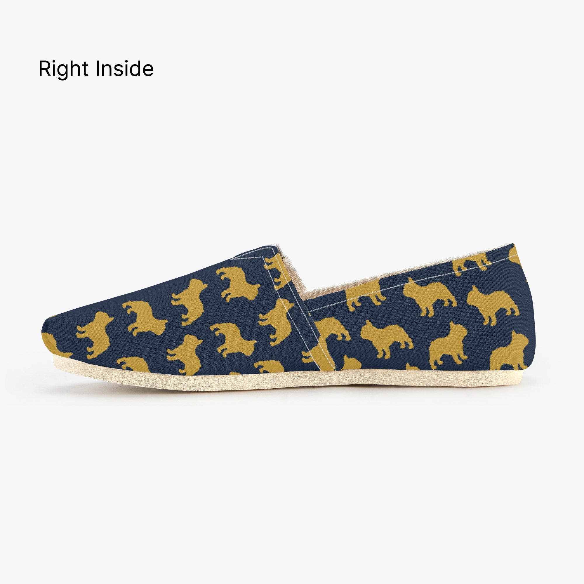 Wallaby French Bulldog Canvas Sneakers for Frenchie Fans-fadou