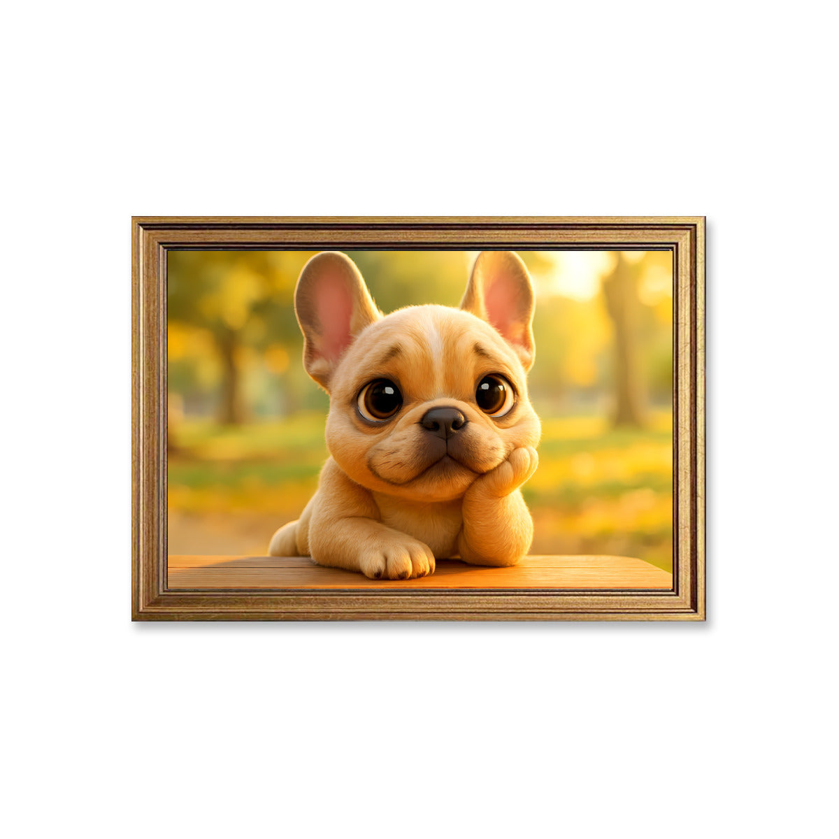 Luna French Bulldog Canvas Wall Art for Frenchie Enthusiasts-fadou