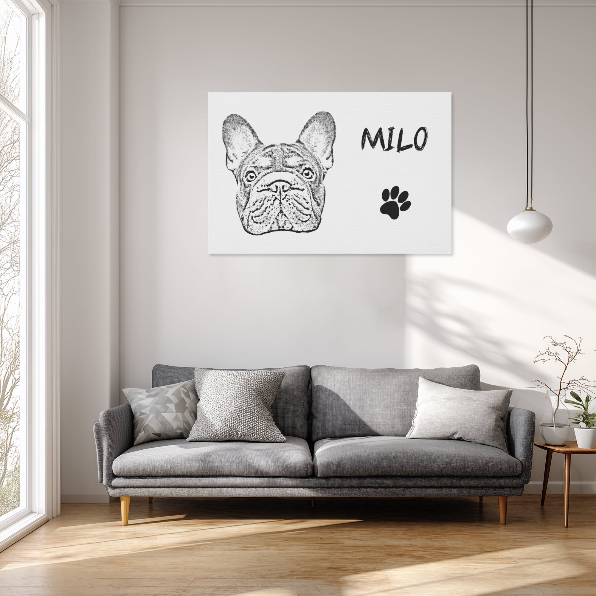 French Bulldog Personalized Framed Poster for Frenchie Fans-fadou