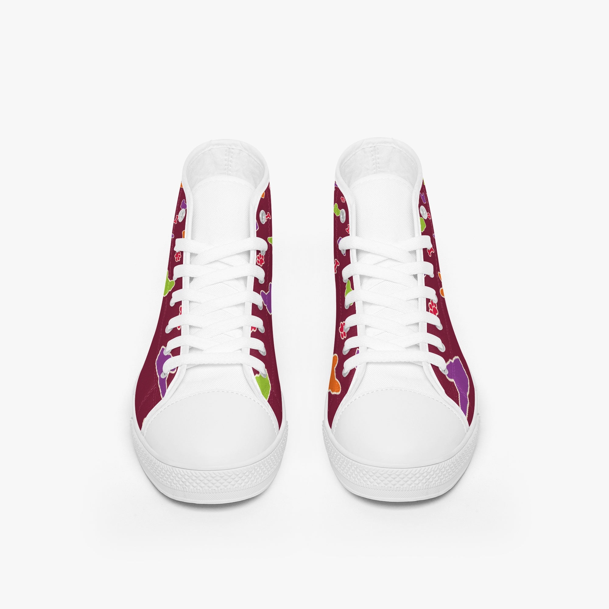 French Bulldog High-Top Casual Footwear for Pet Parents-fadou