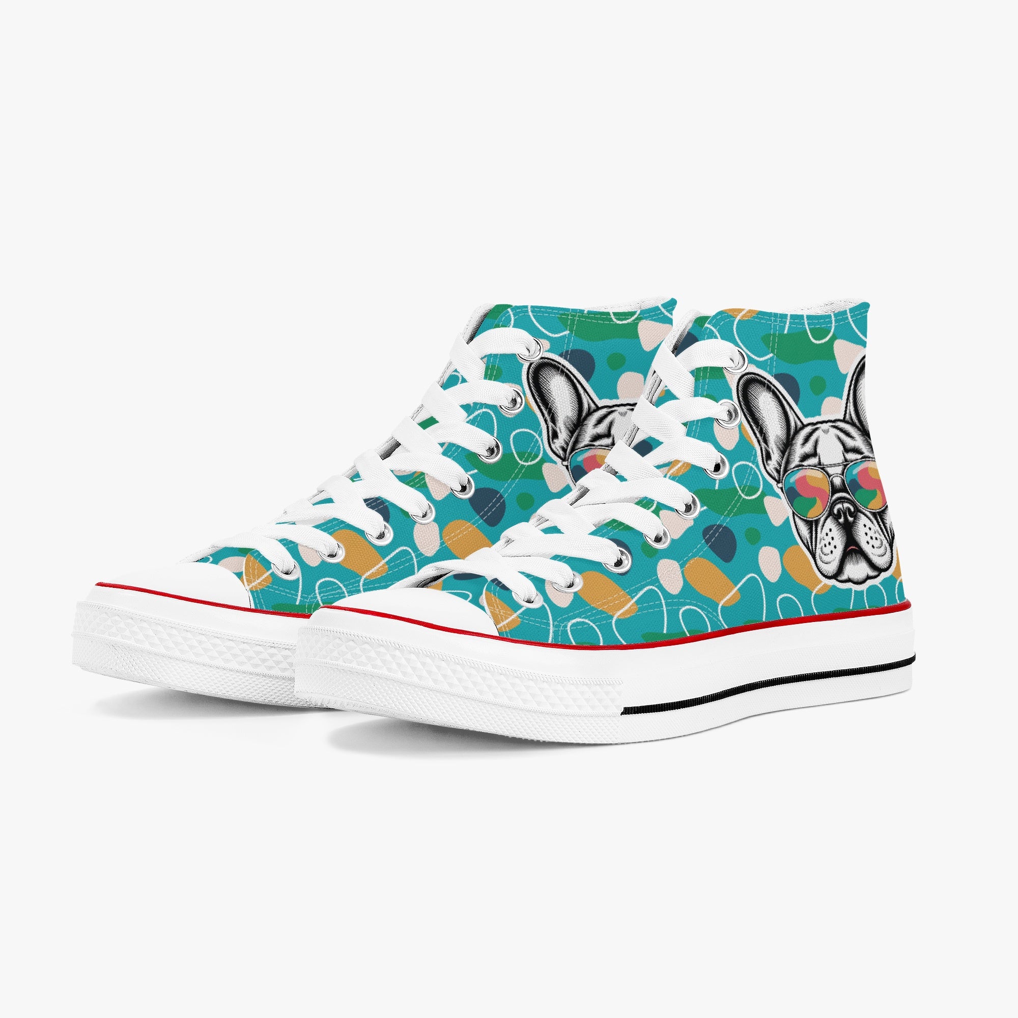 Angel High-Top Casual Footwear for Frenchie Enthusiasts-fadou