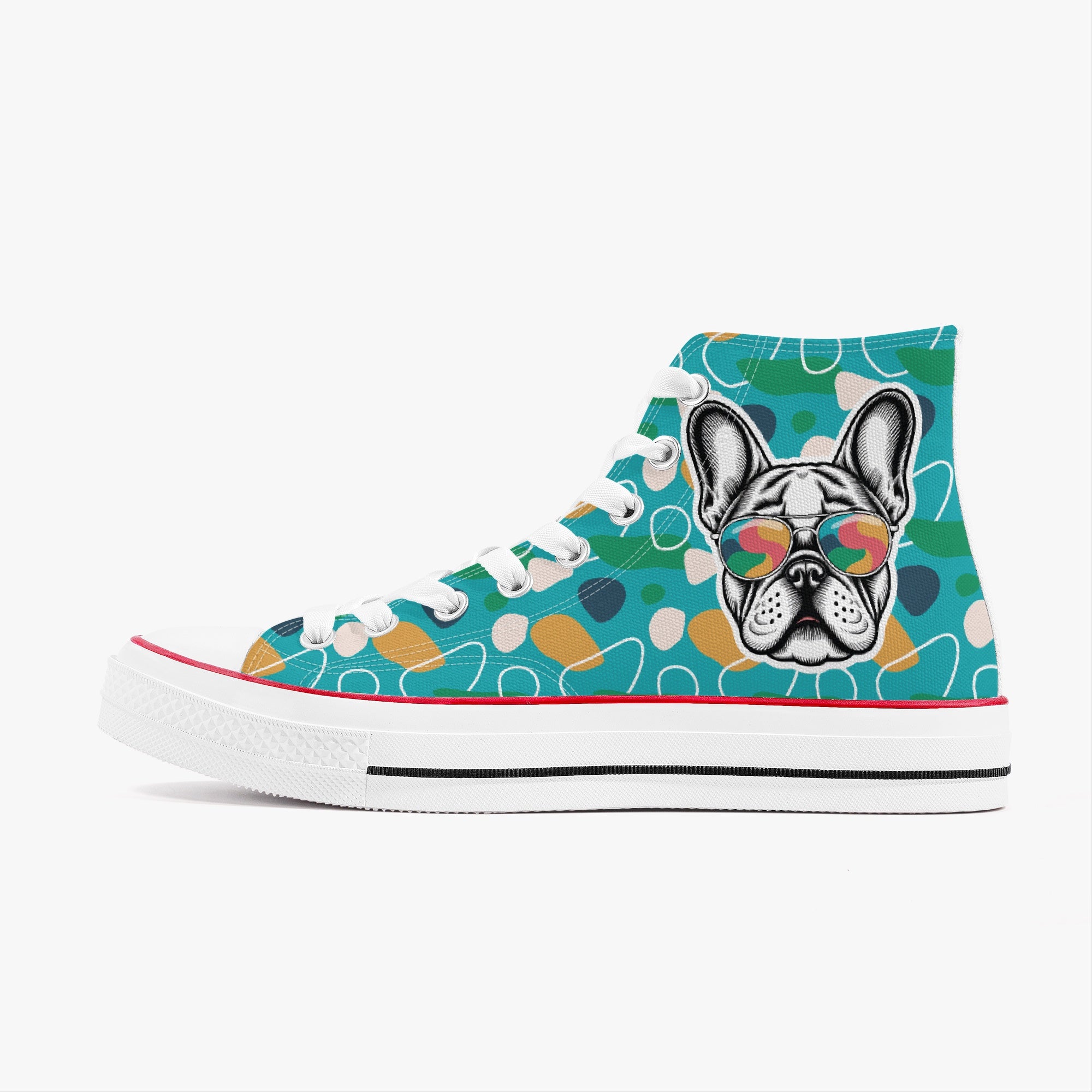 Angel High-Top Casual Footwear for Frenchie Enthusiasts-fadou