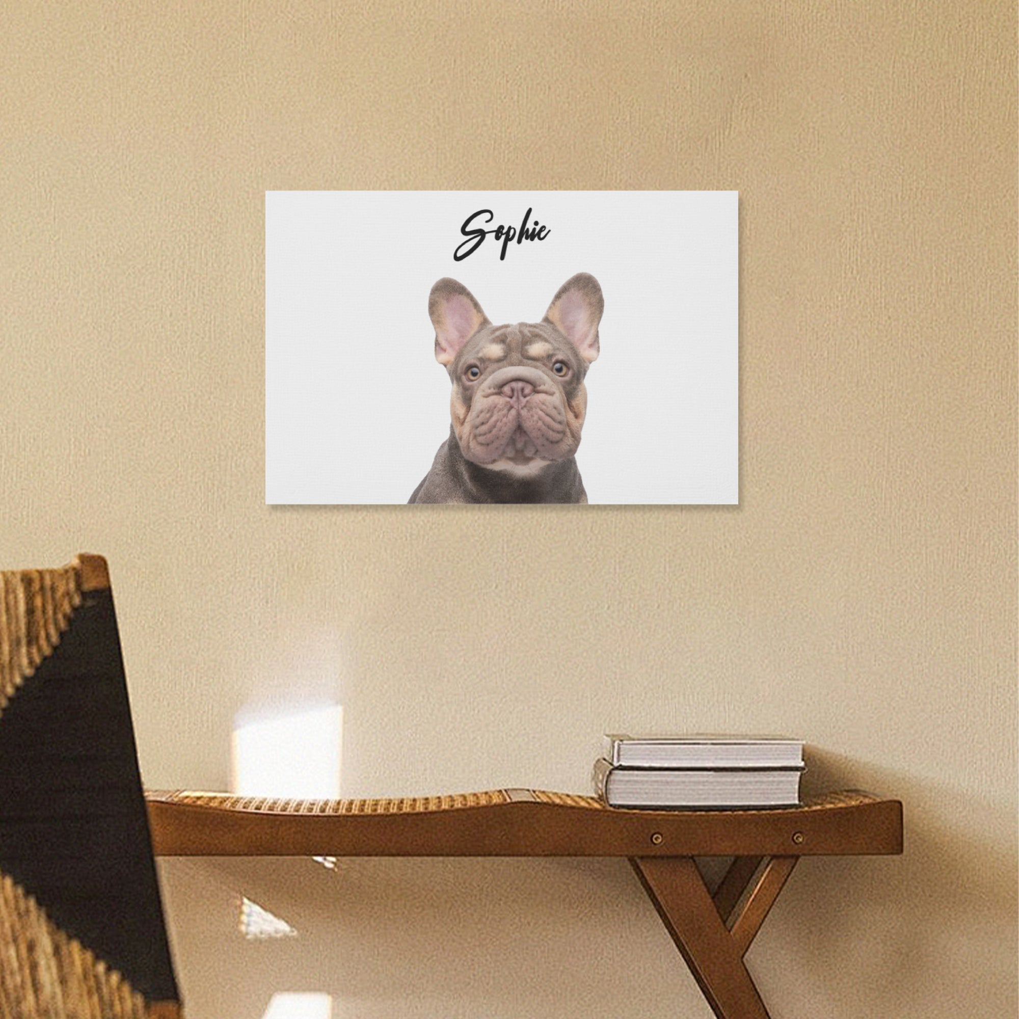 Khloe Personalized Decorative Canvas for Frenchie Enthusiasts-fadou