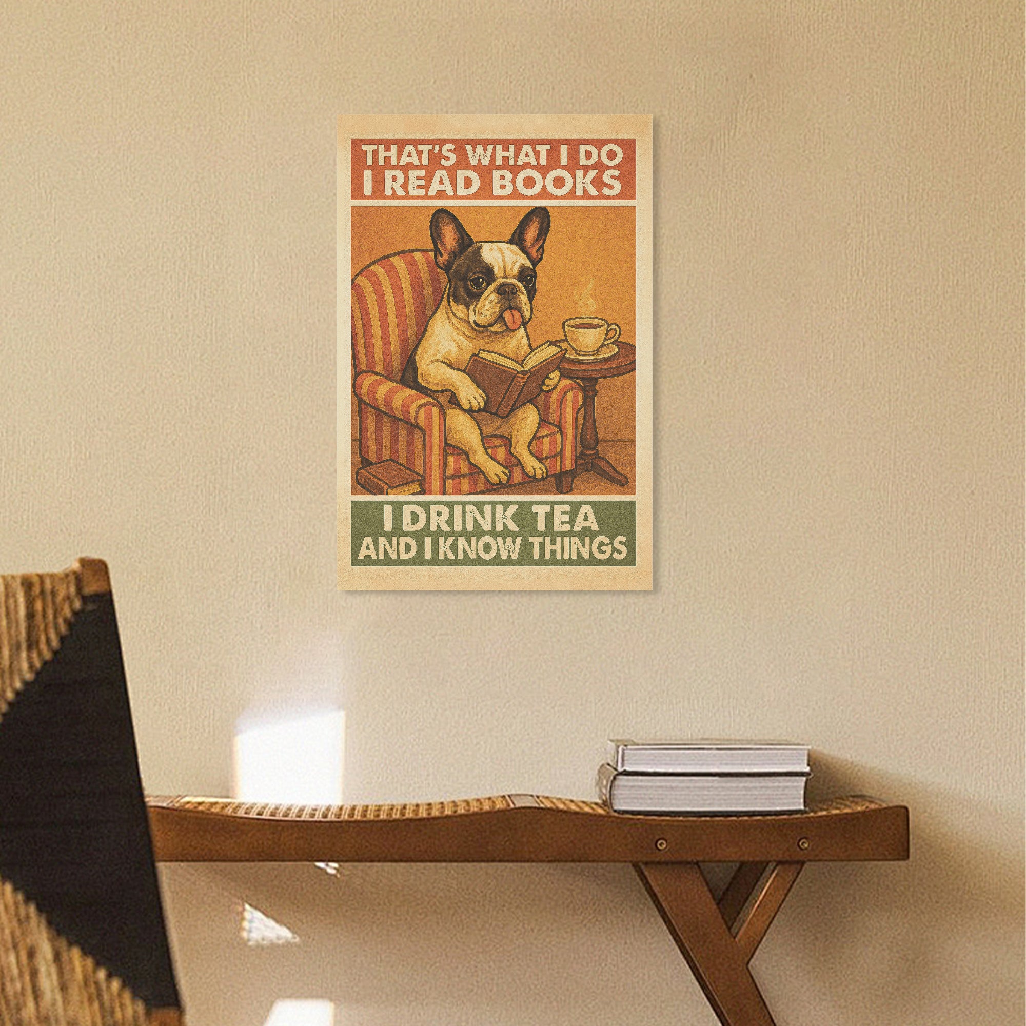Read Books - Vertical Canvas Painting for Dog Moms & Dads-fadou