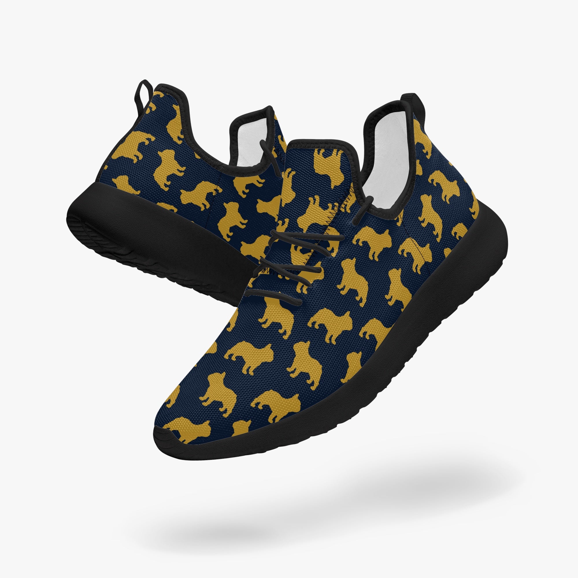 French Bulldog Classic Canvas Sneakers for Frenchie Enthusiasts-fadou