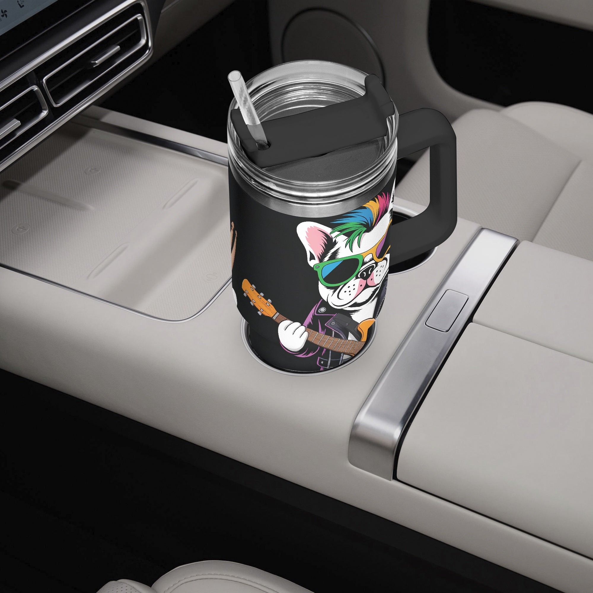 Gemma French Bulldog Stainless Tumbler for Dog Park Days-fadou