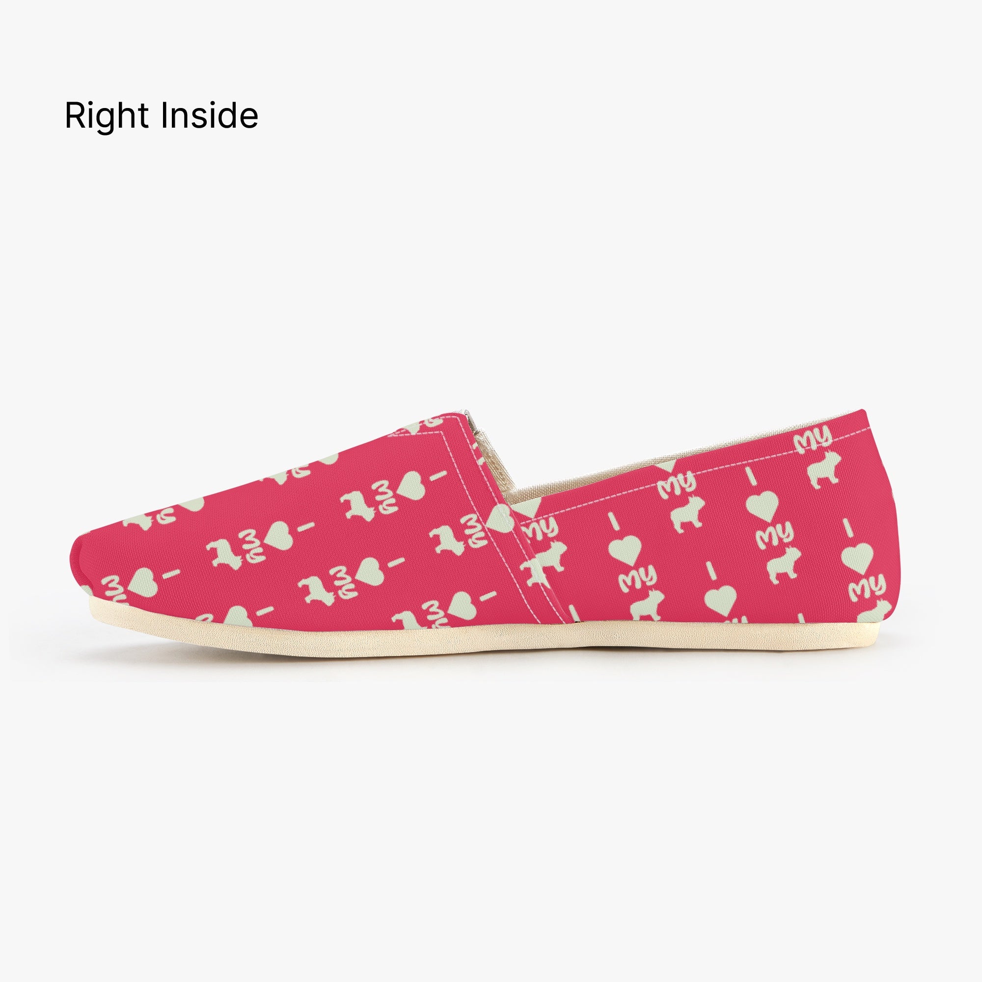 French Bulldog Casual Canvas Sneakers for Dog Park Days-fadou