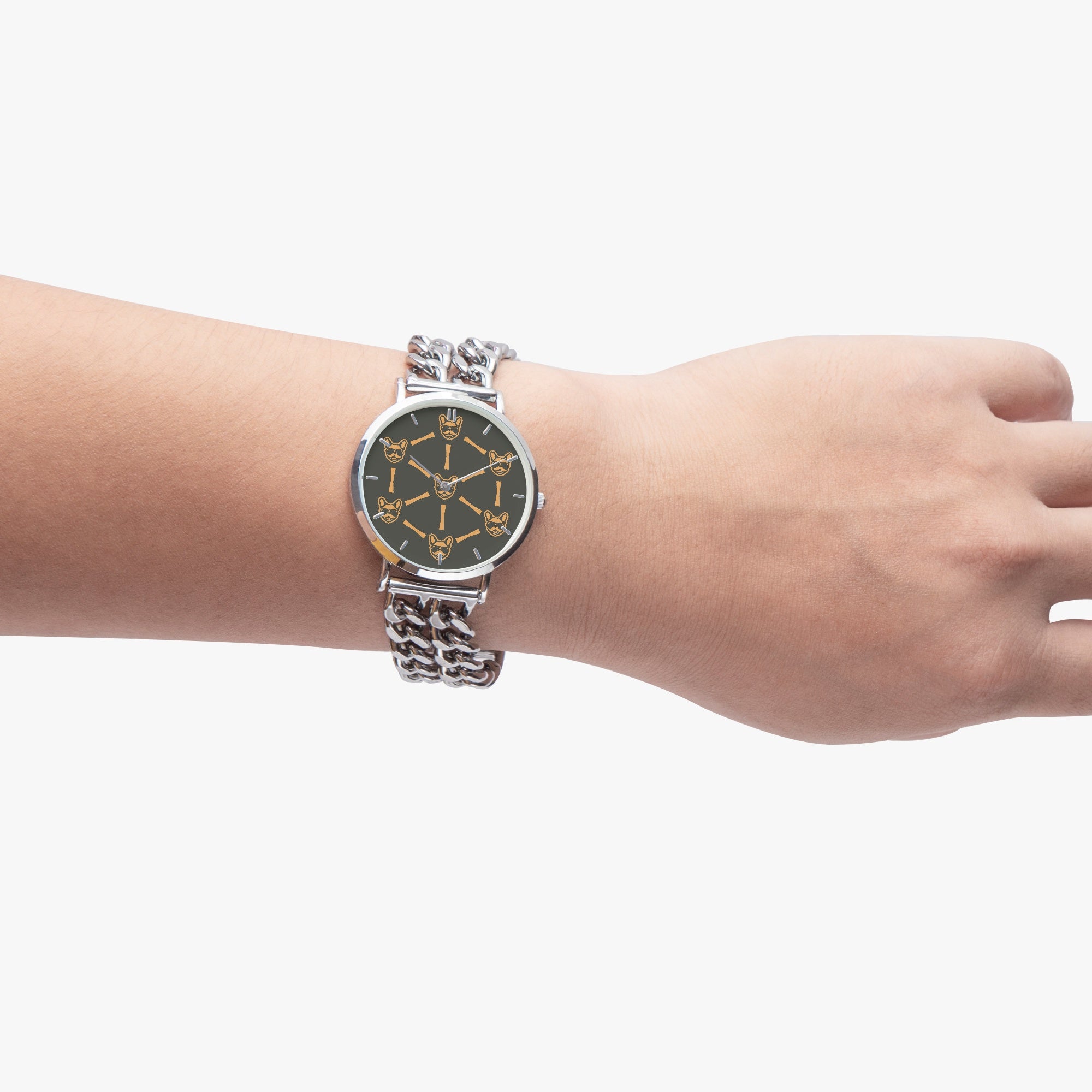 Soot French Bulldog Fashion Wristwatch for Bulldog Owners-fadou
