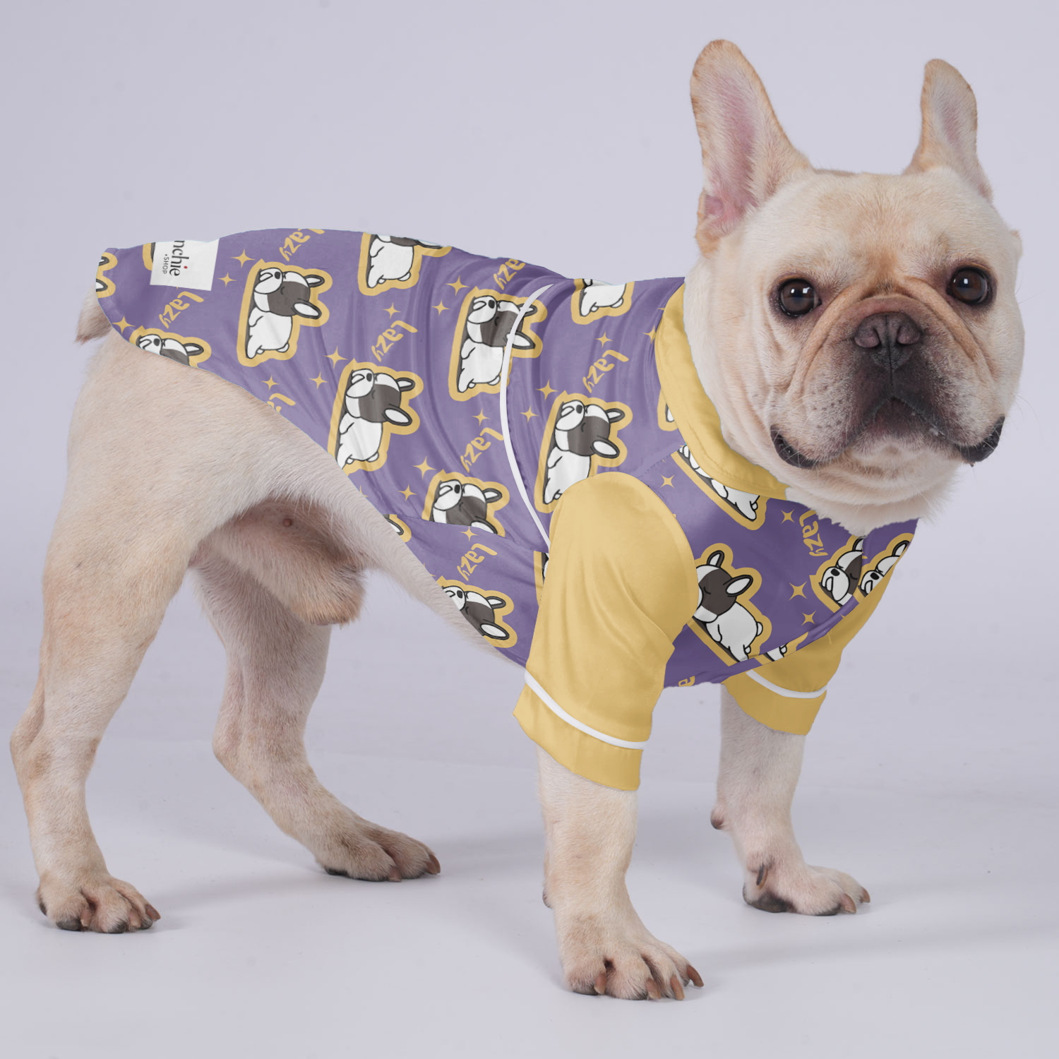 Ollie French Bulldog Pet Sleepwear for Flat-Face Breeds-fadou
