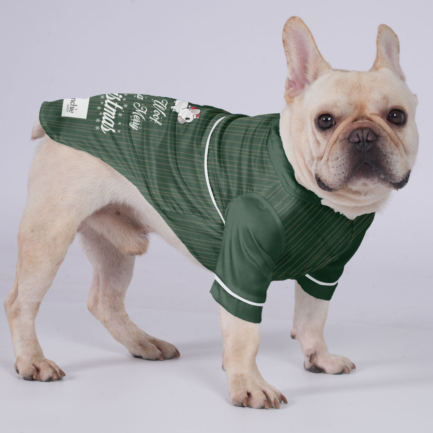 French Bulldog Christmas Cozy Loungewear for Brachycephalic Dogs-fadou