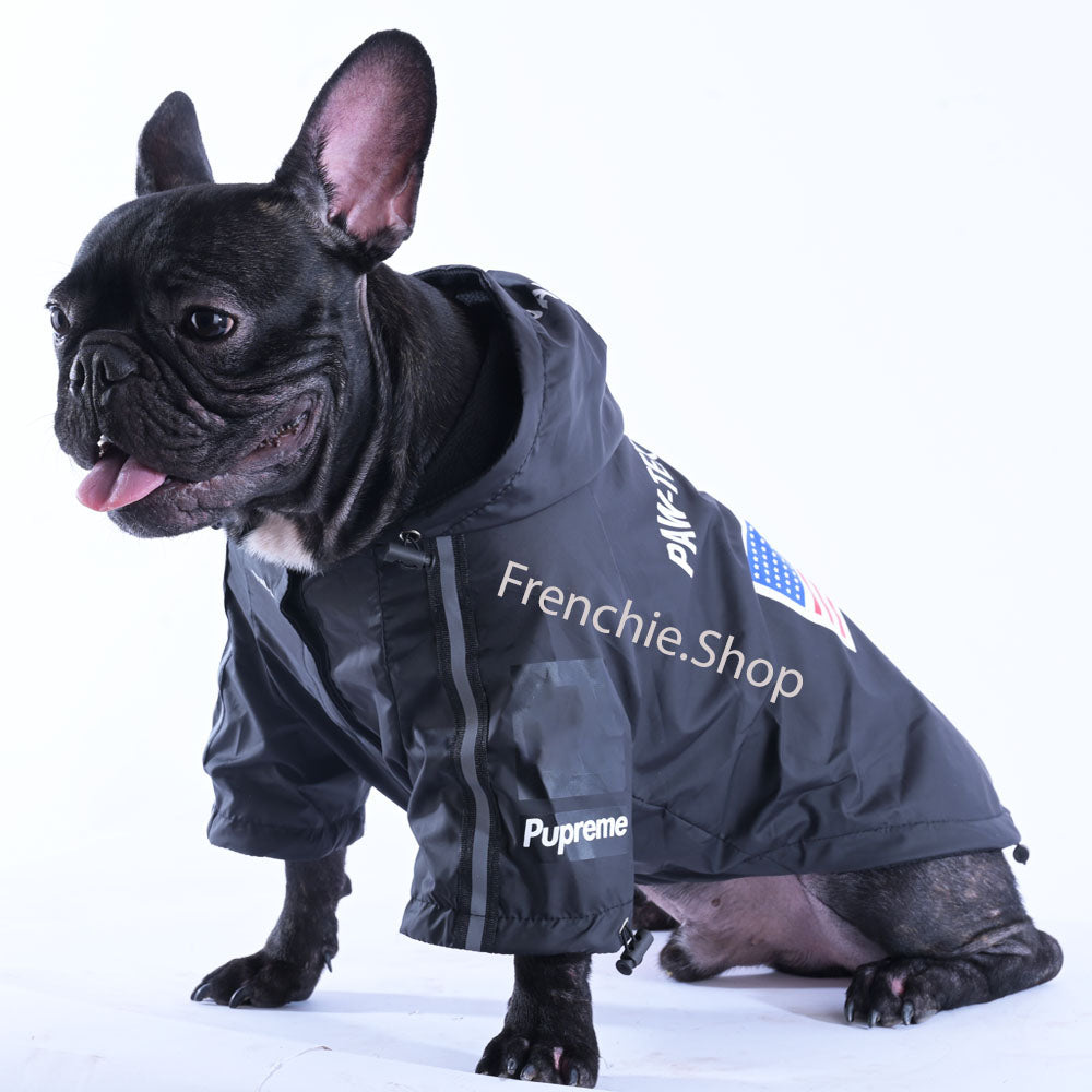 French Bulldog Stylish Rain Jacket for Short-Nosed Dogs-fadou
