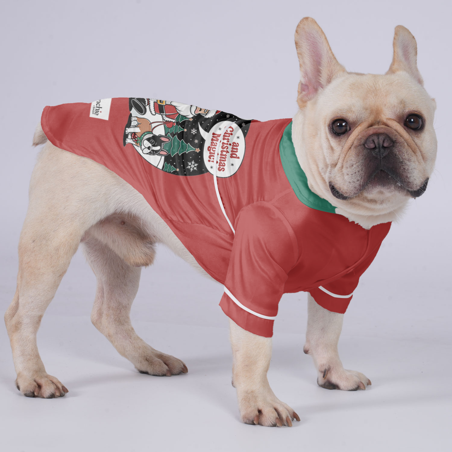Frenchie Christmas Cozy Loungewear for Short-Nosed Dogs-fadou