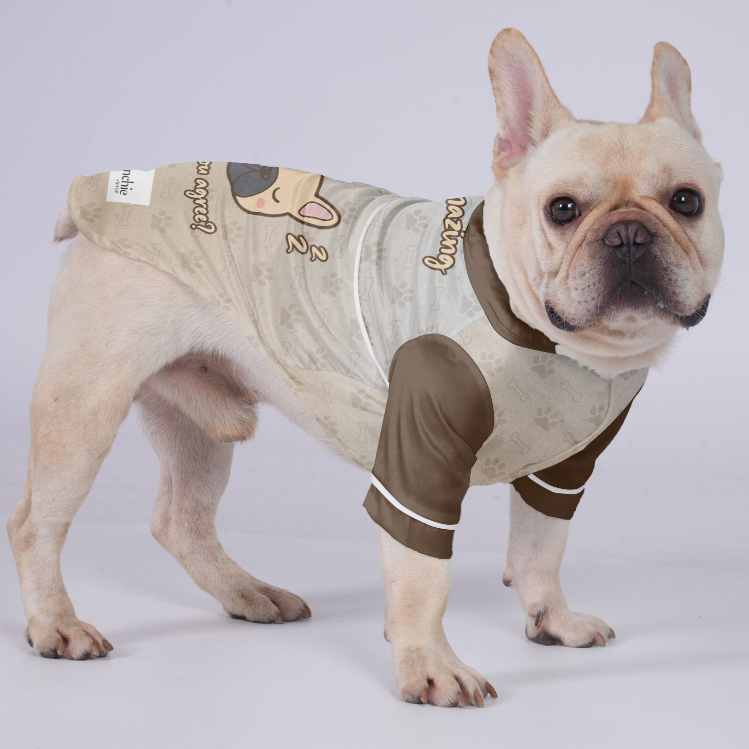 Sleeping French Bulldog Cozy Loungewear for Daily Walks-fadou