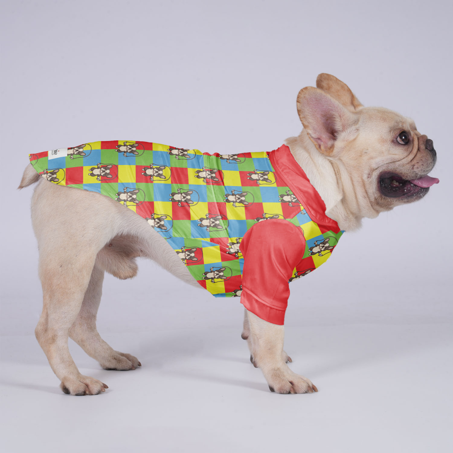 Manny French Bulldog Cotton Tee for Brachycephalic Dogs-fadou