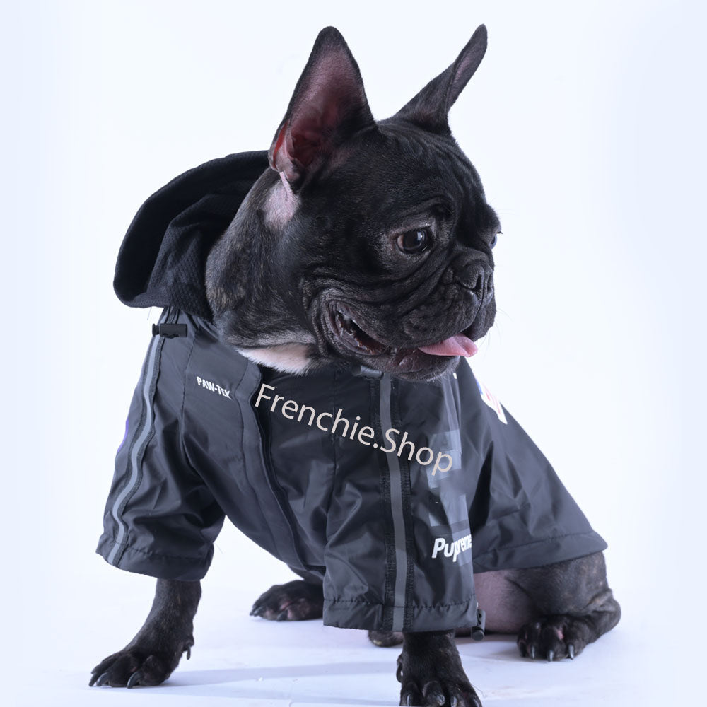 French Bulldog Stylish Rain Jacket for Short-Nosed Dogs-fadou
