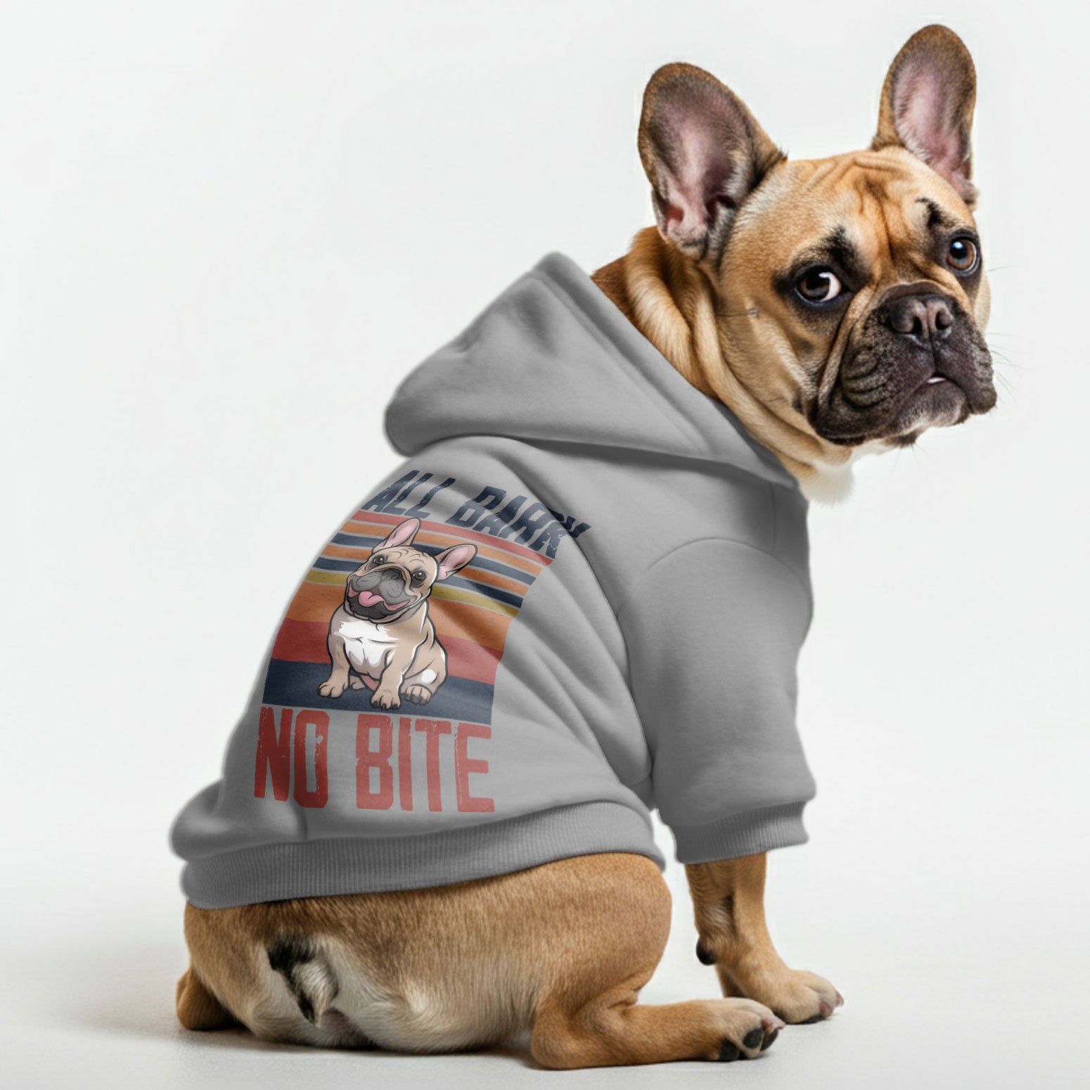 French Bulldog Stylish Fleece Hoodie for Short-Nosed Dogs-fadou