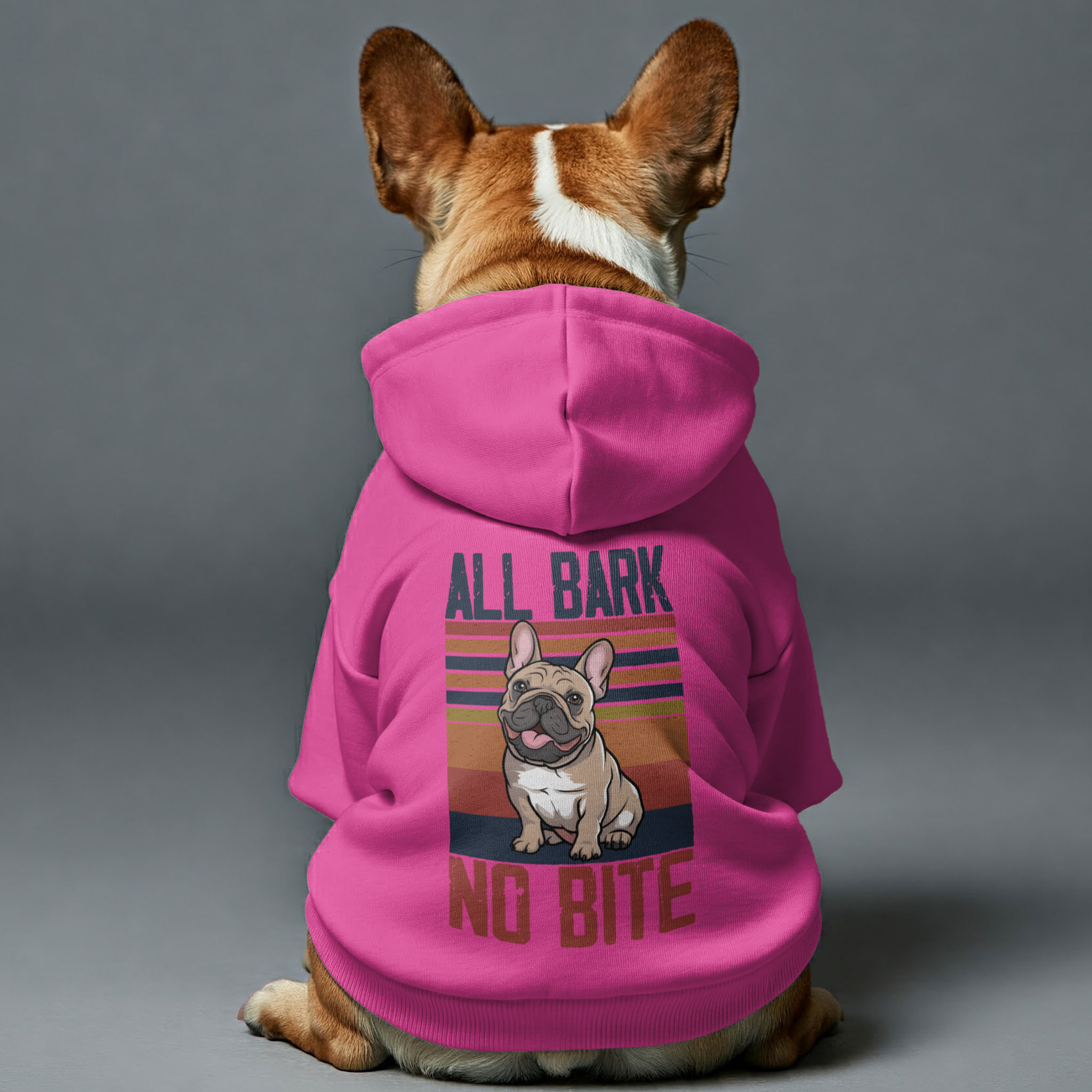 French Bulldog Stylish Fleece Hoodie for Short-Nosed Dogs-fadou
