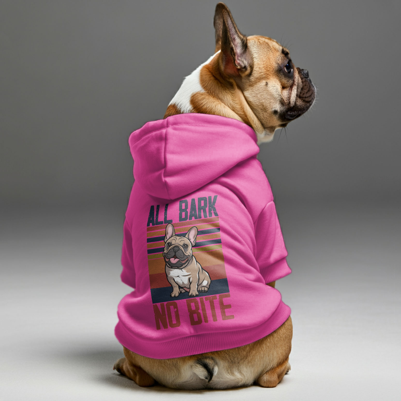 French Bulldog Stylish Fleece Hoodie for Short-Nosed Dogs-fadou