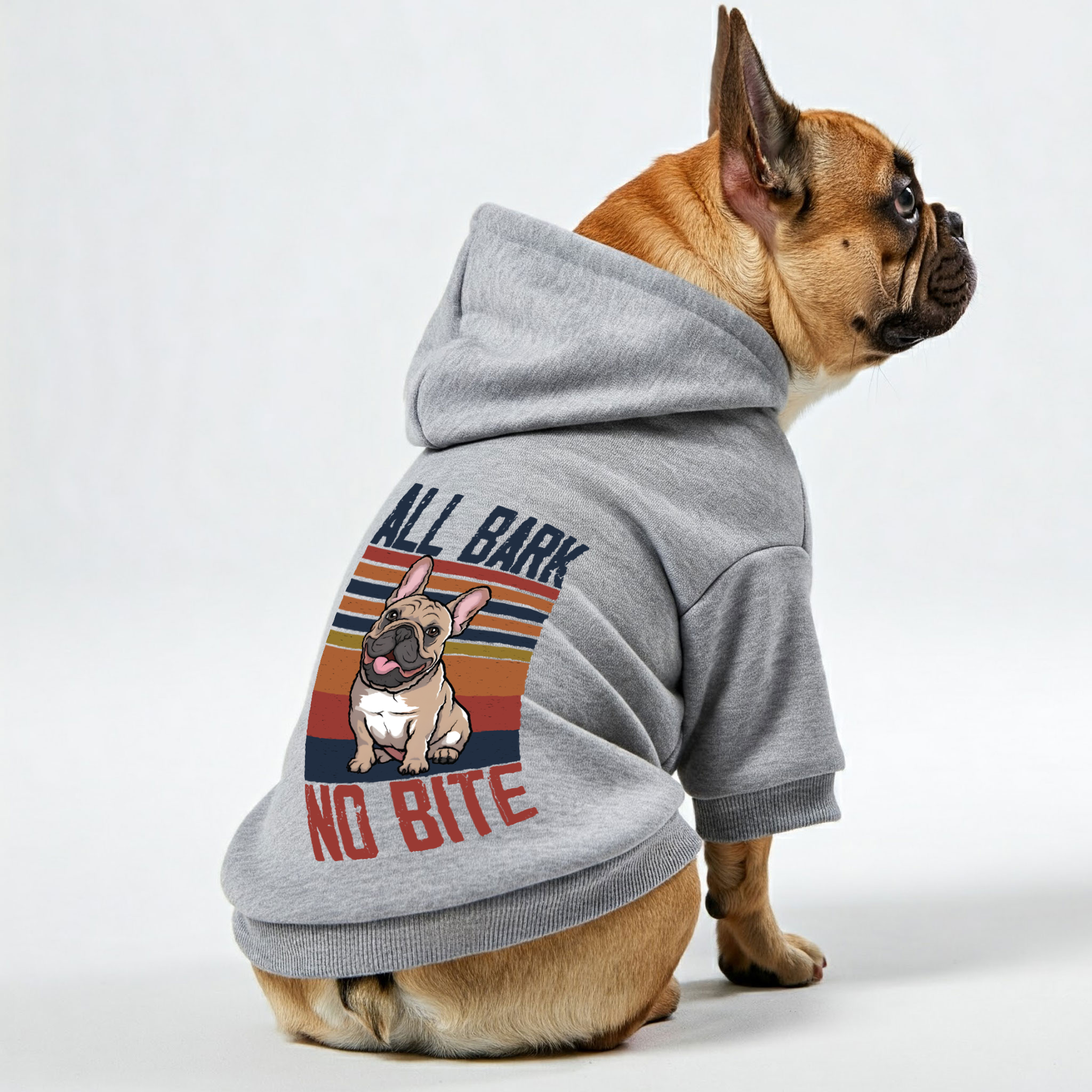 French Bulldog Stylish Fleece Hoodie for Short-Nosed Dogs-fadou