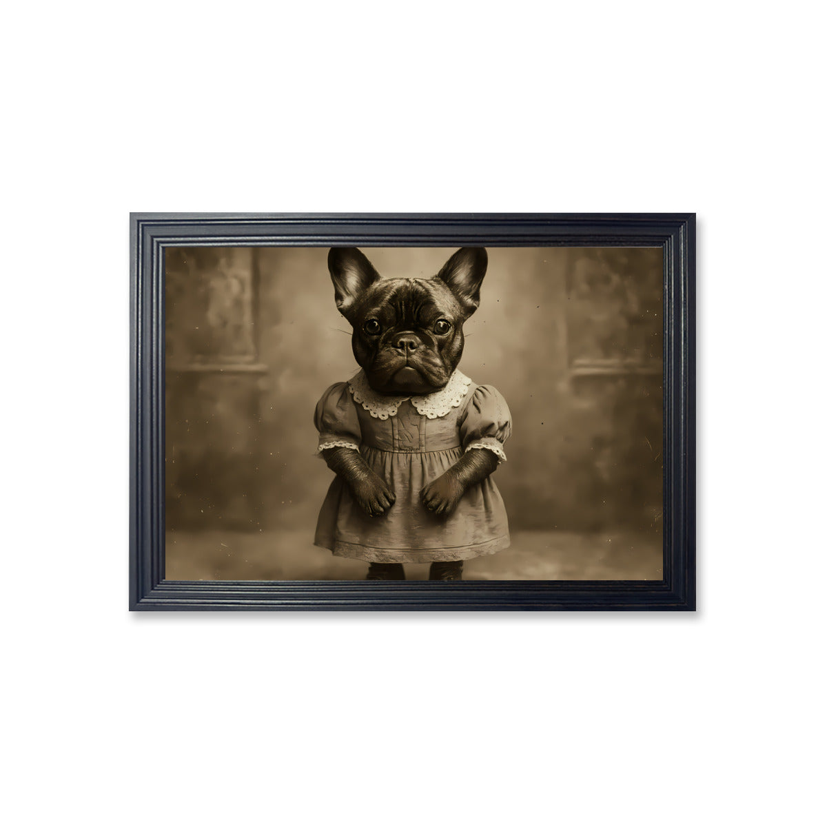 Zeus French Bulldog Framed Poster for Frenchie Enthusiasts-fadou