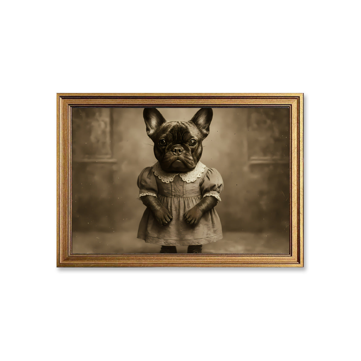Zeus French Bulldog Framed Poster for Frenchie Enthusiasts-fadou