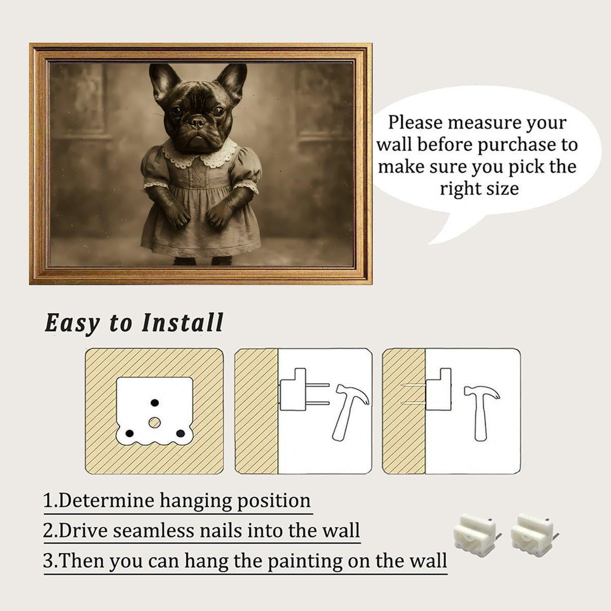Zeus French Bulldog Framed Poster for Frenchie Enthusiasts-fadou