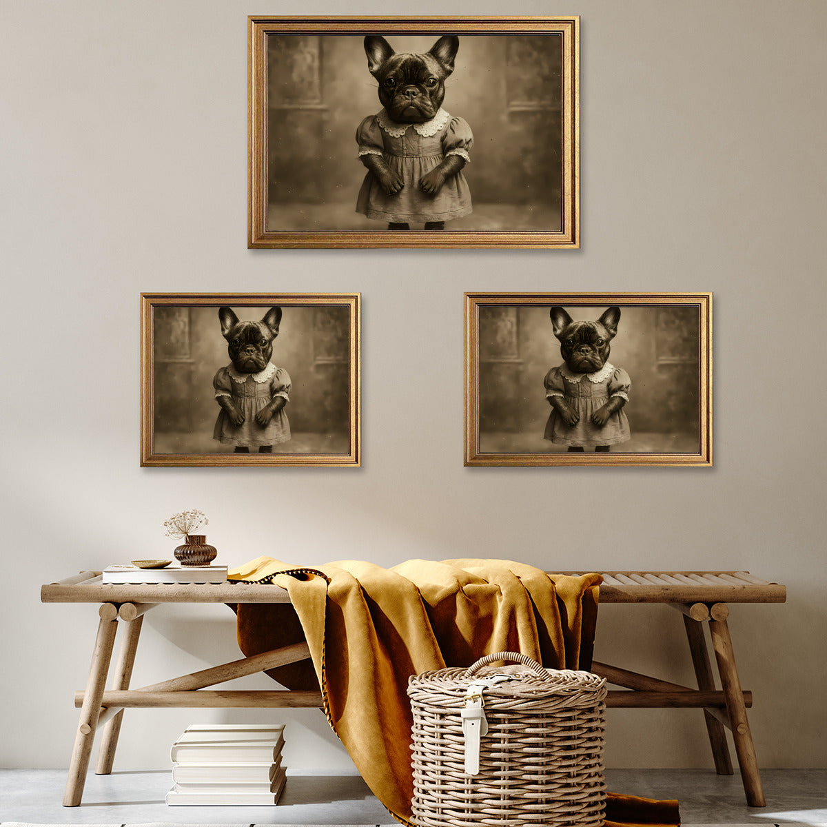 Zeus French Bulldog Framed Poster for Frenchie Enthusiasts-fadou
