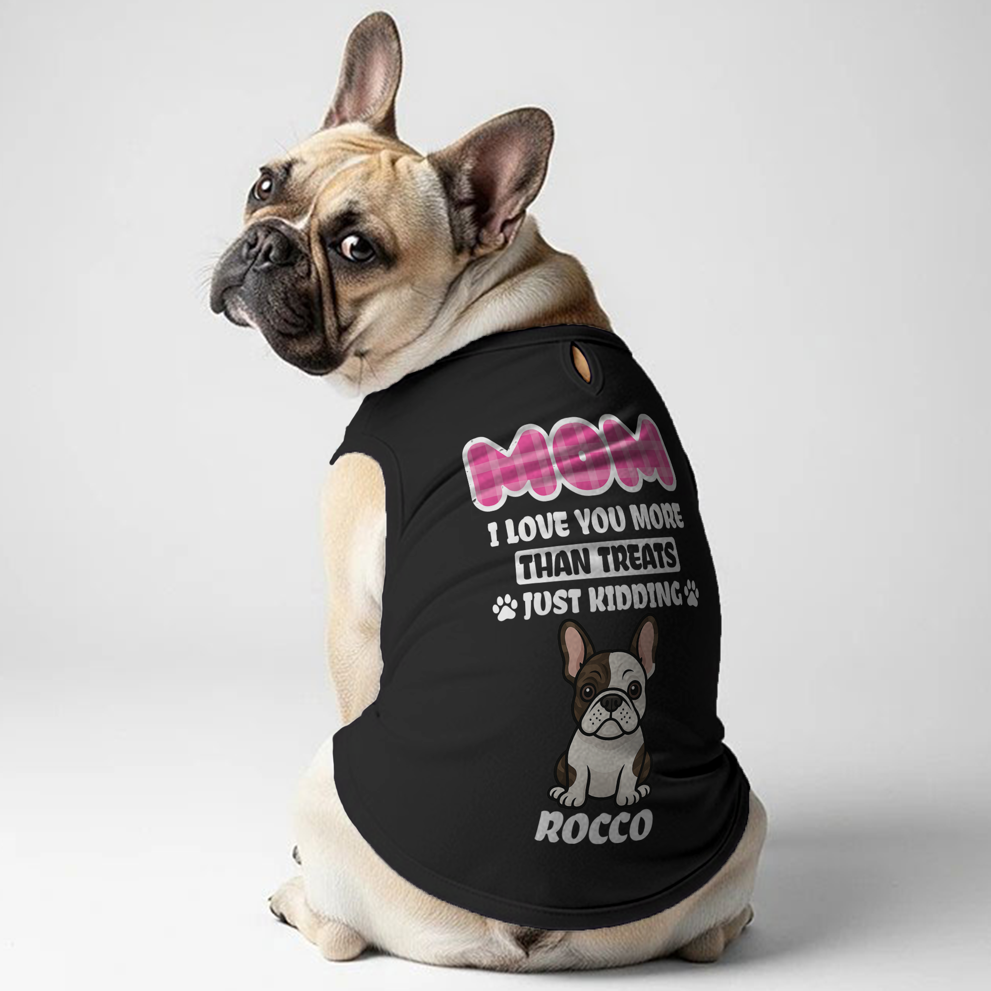 Frenchie Personalized Dog Lover Tee for Dog Moms & Dads-fadou