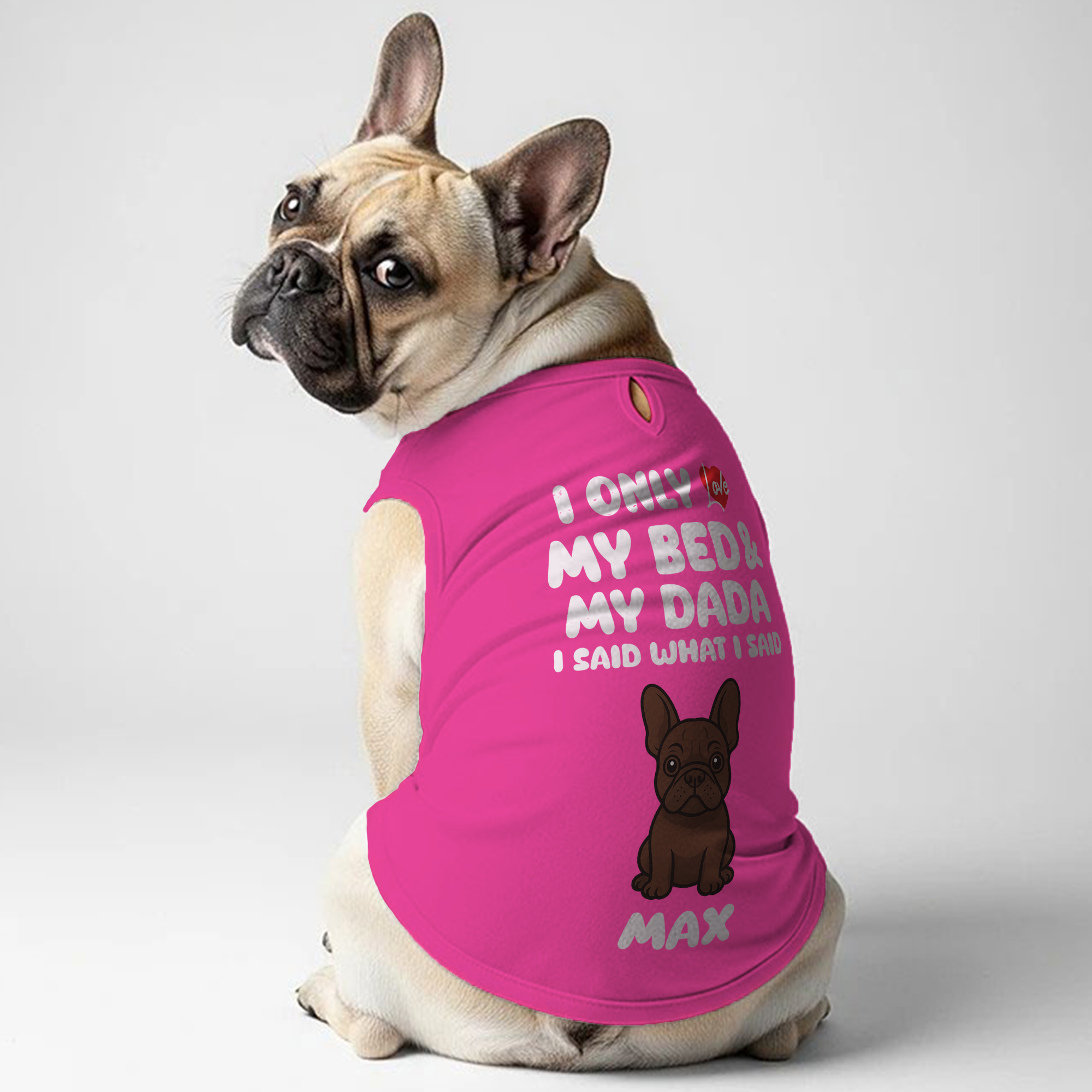 French Bulldog Personalized Cotton T-Shirt for Bulldog Owners-fadou