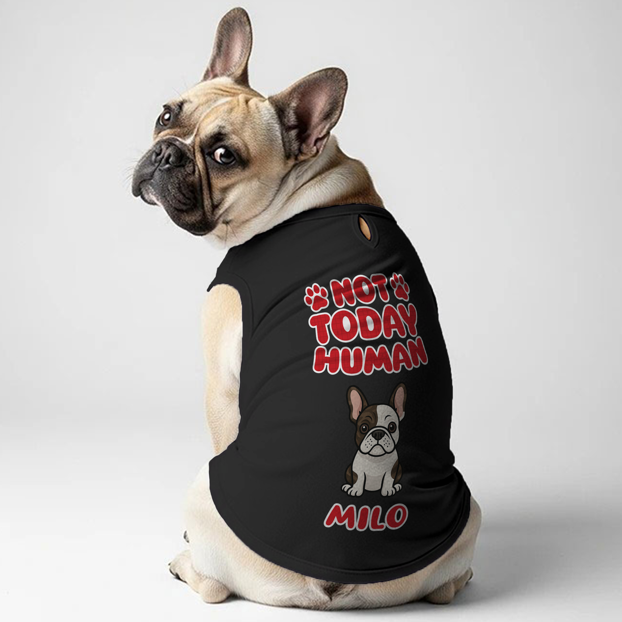 French Bulldog Personalized Cotton T-Shirt for Dog Moms & Dads-fadou