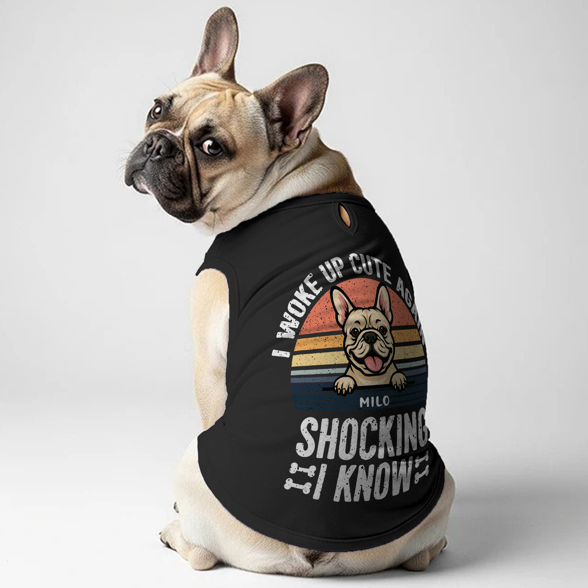 French Bulldog Personalized Dog Lover Tee for Frenchie Fans-fadou