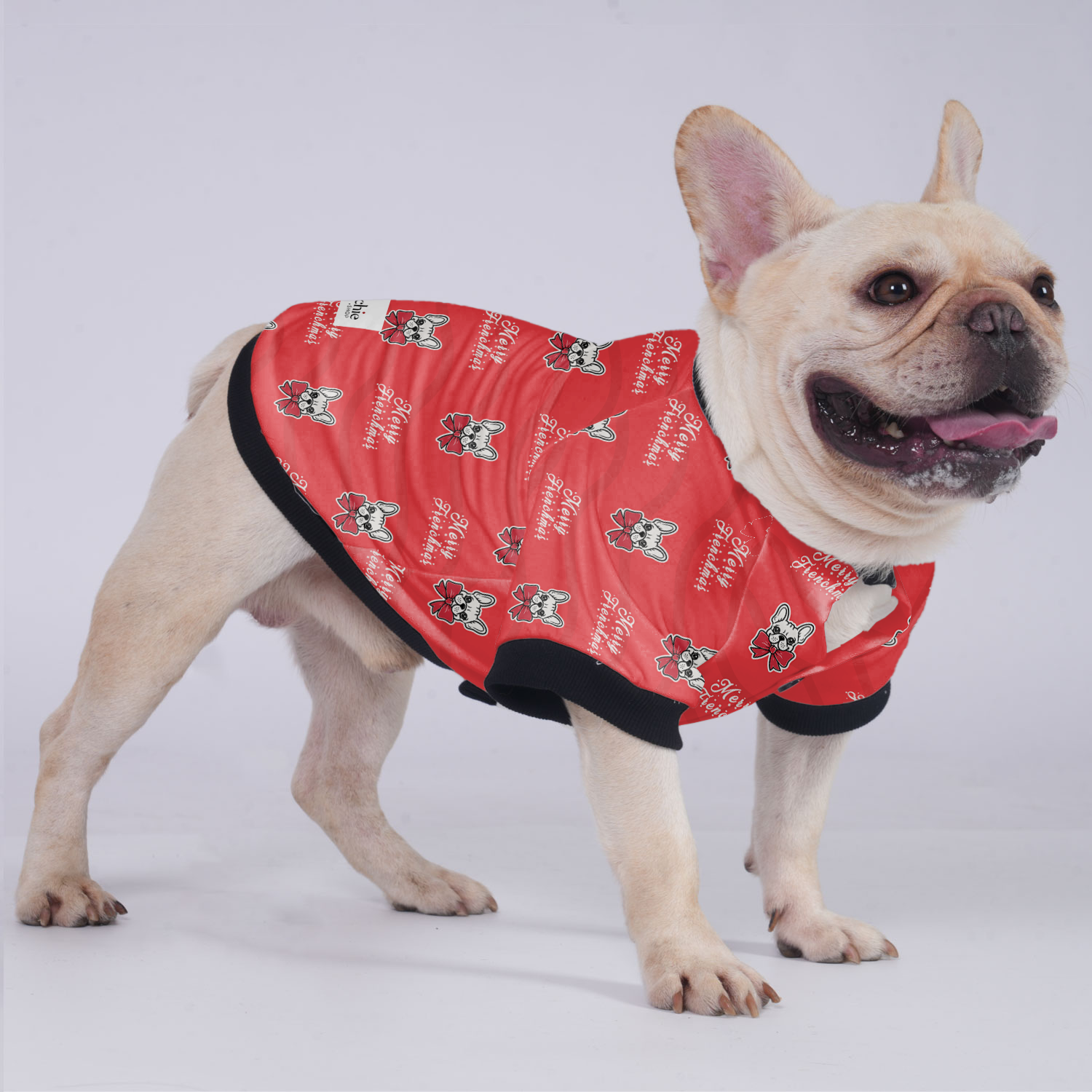 Merry French Bulldog Winter Jacket for Outdoor Adventures-fadou