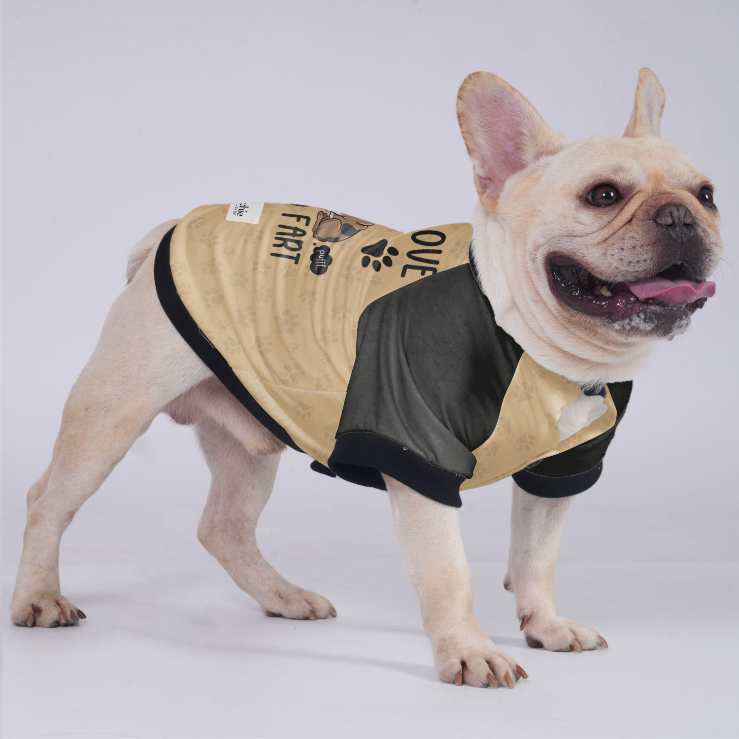 I Love to Fart - Jacket for French Bulldog for Outdoor Adventures-fadou