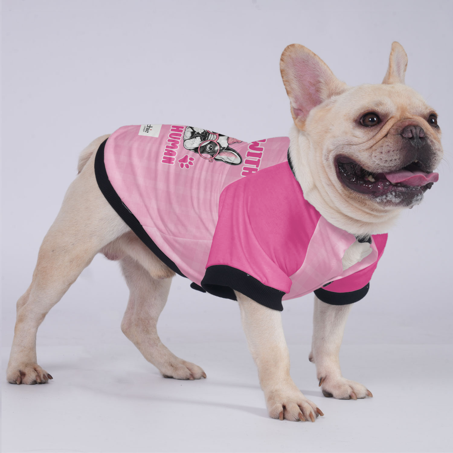 I'm with the Human - Jacket for French Bulldog for Short-Nosed Dogs-fadou