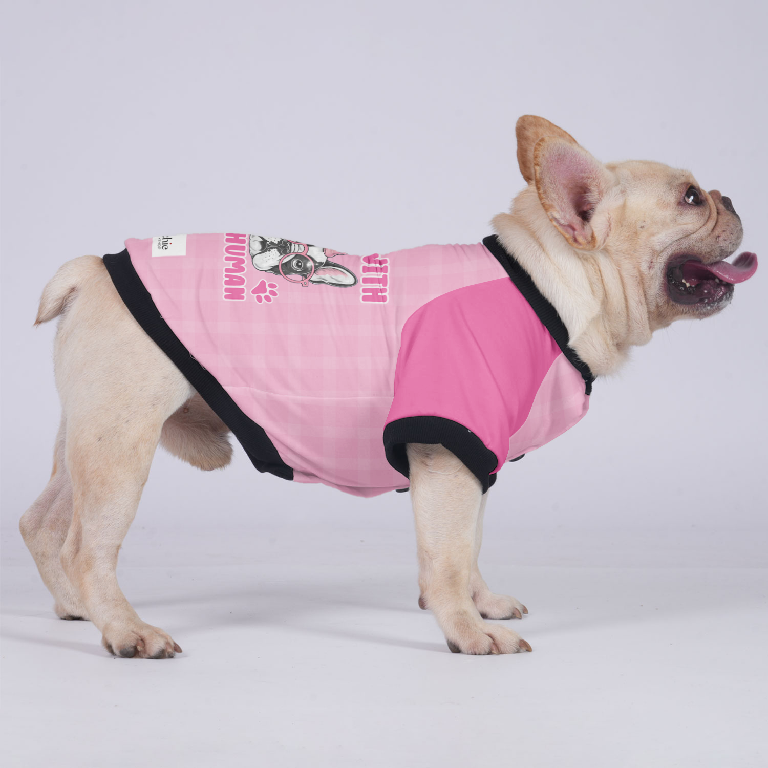 I'm with the Human - Jacket for French Bulldog for Short-Nosed Dogs-fadou