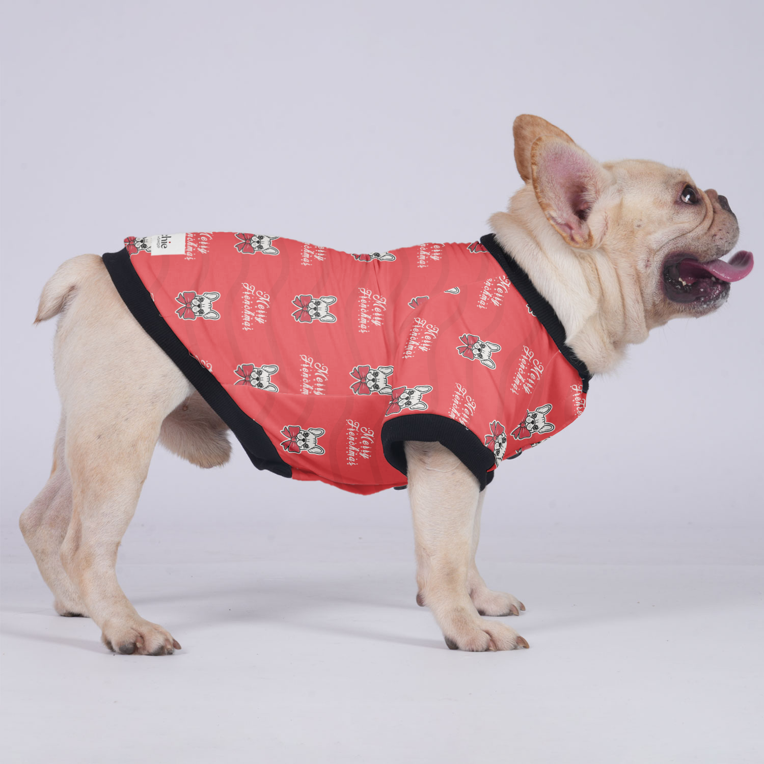 Merry French Bulldog Winter Jacket for Outdoor Adventures-fadou